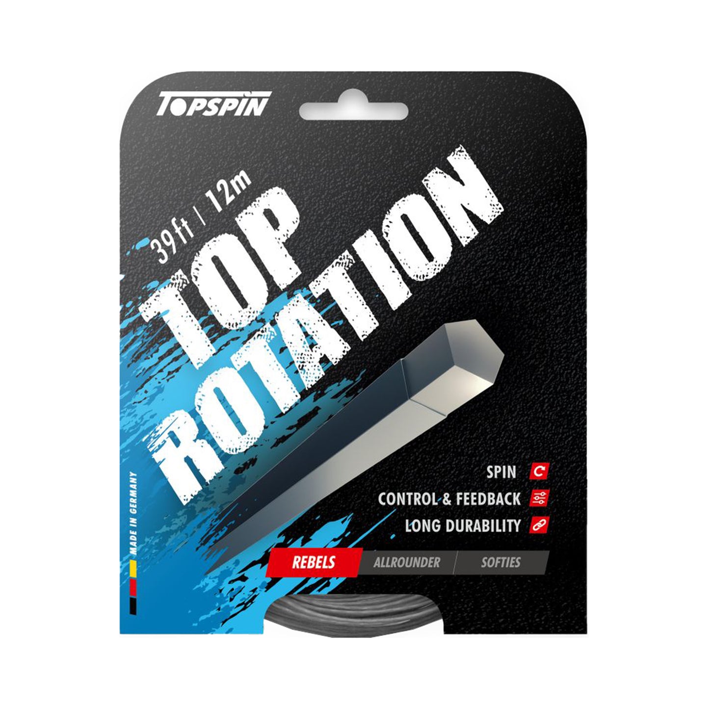 Topspin Top Rotation 12m Výpletová Sada-Šedá