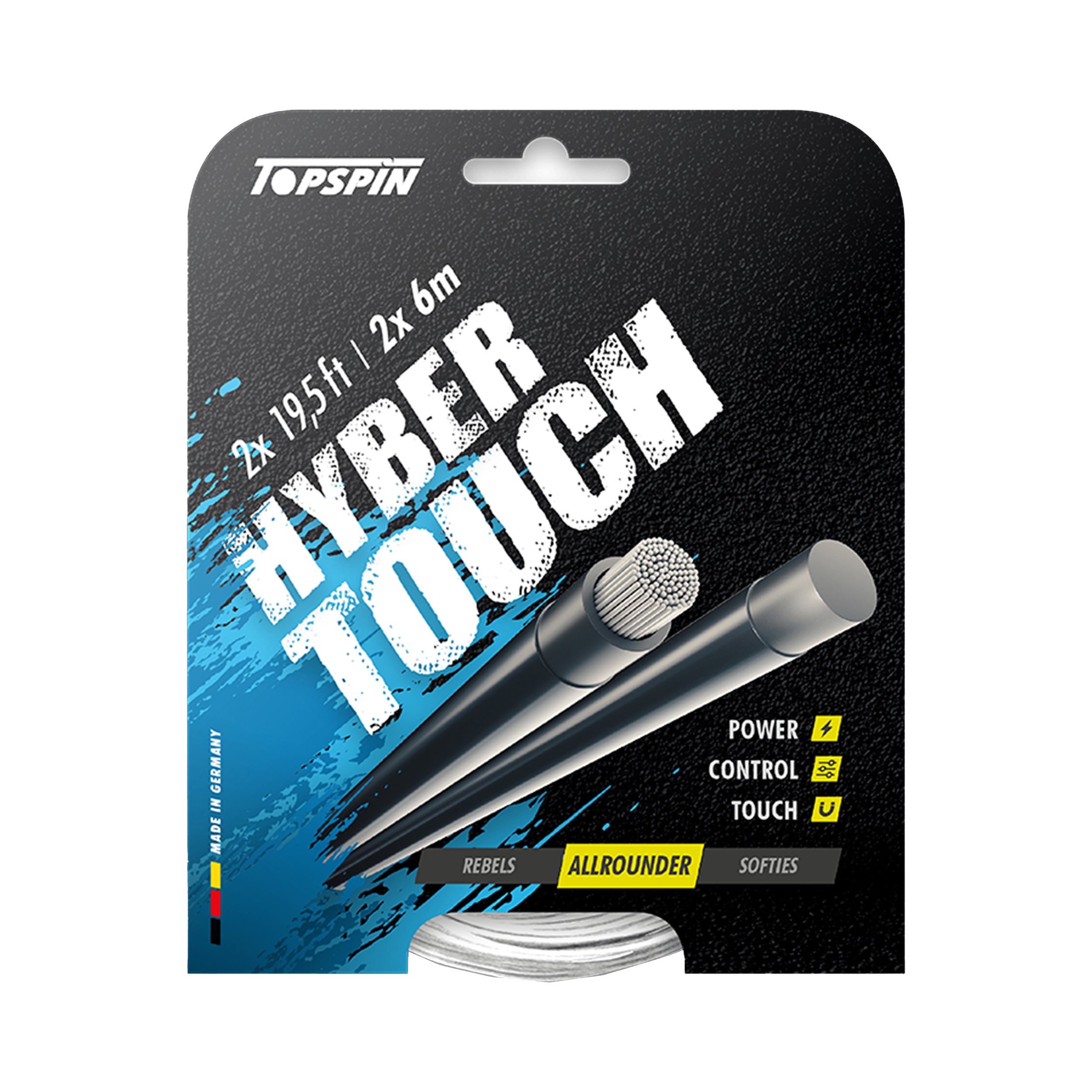Topspin Hyber Touch 2 X 6m Výpletová Sada-Bílá
