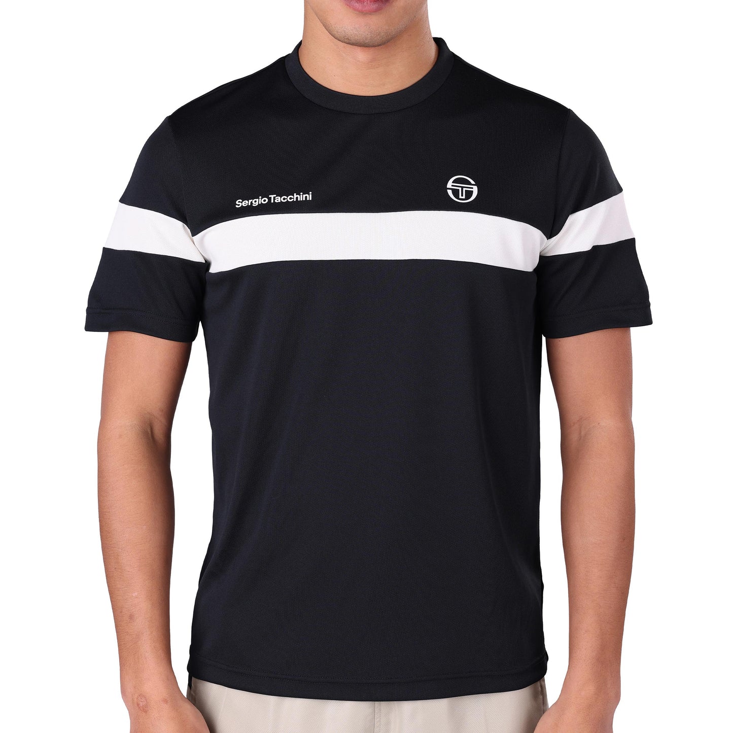 Sergio Tacchini Leone PL Tričko Muži - černá, bílá