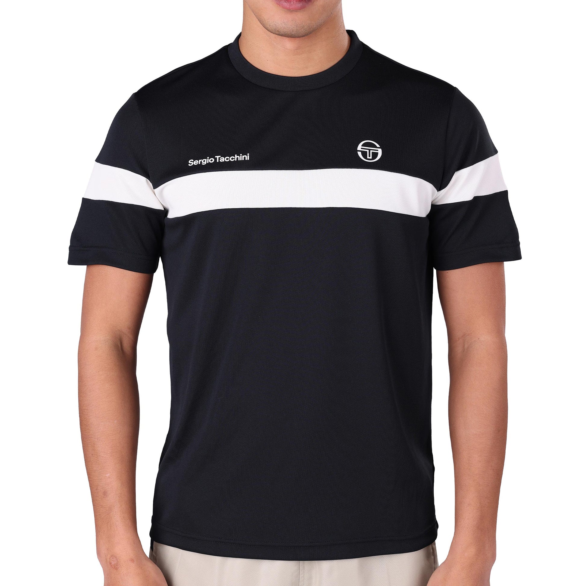 Sergio Tacchini Leone PL Tričko Muži - černá, bílá