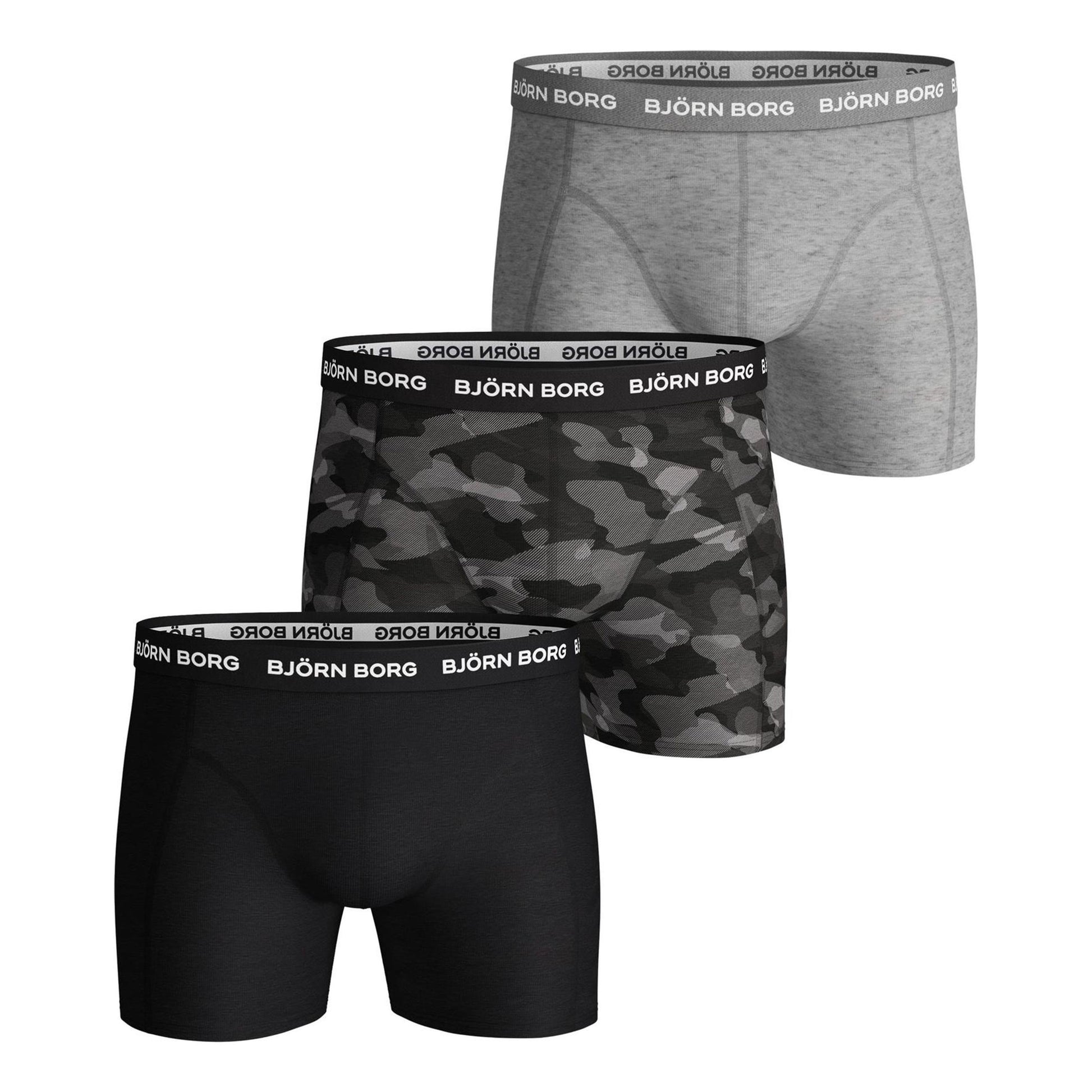 Björn Borg Cotton Stretch Trenýrky 3ks v baleni Muži - olivová, zelená