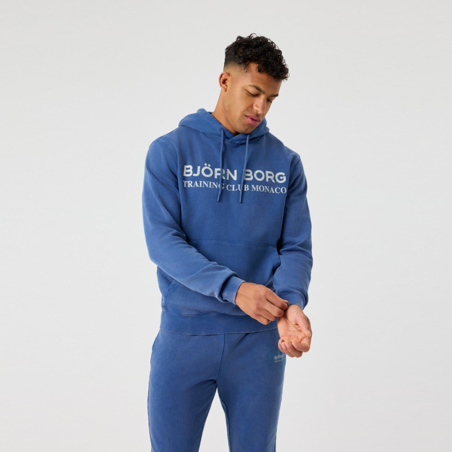 Björn Borg Classic Print Hoody Muži-modrá