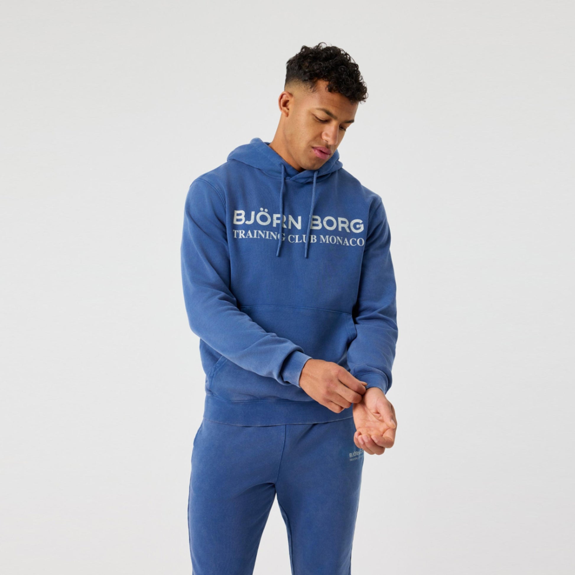 Björn Borg Classic Print Hoody Muži-modrá