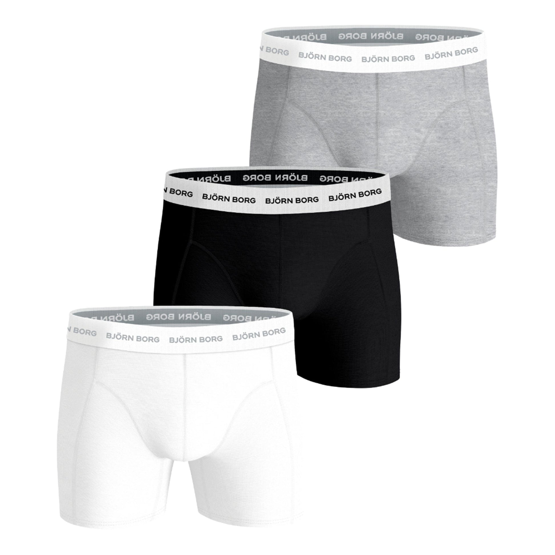 Björn Borg Cotton Stretch Trenýrky 3ks v baleni Muži - černá, vícebarevné