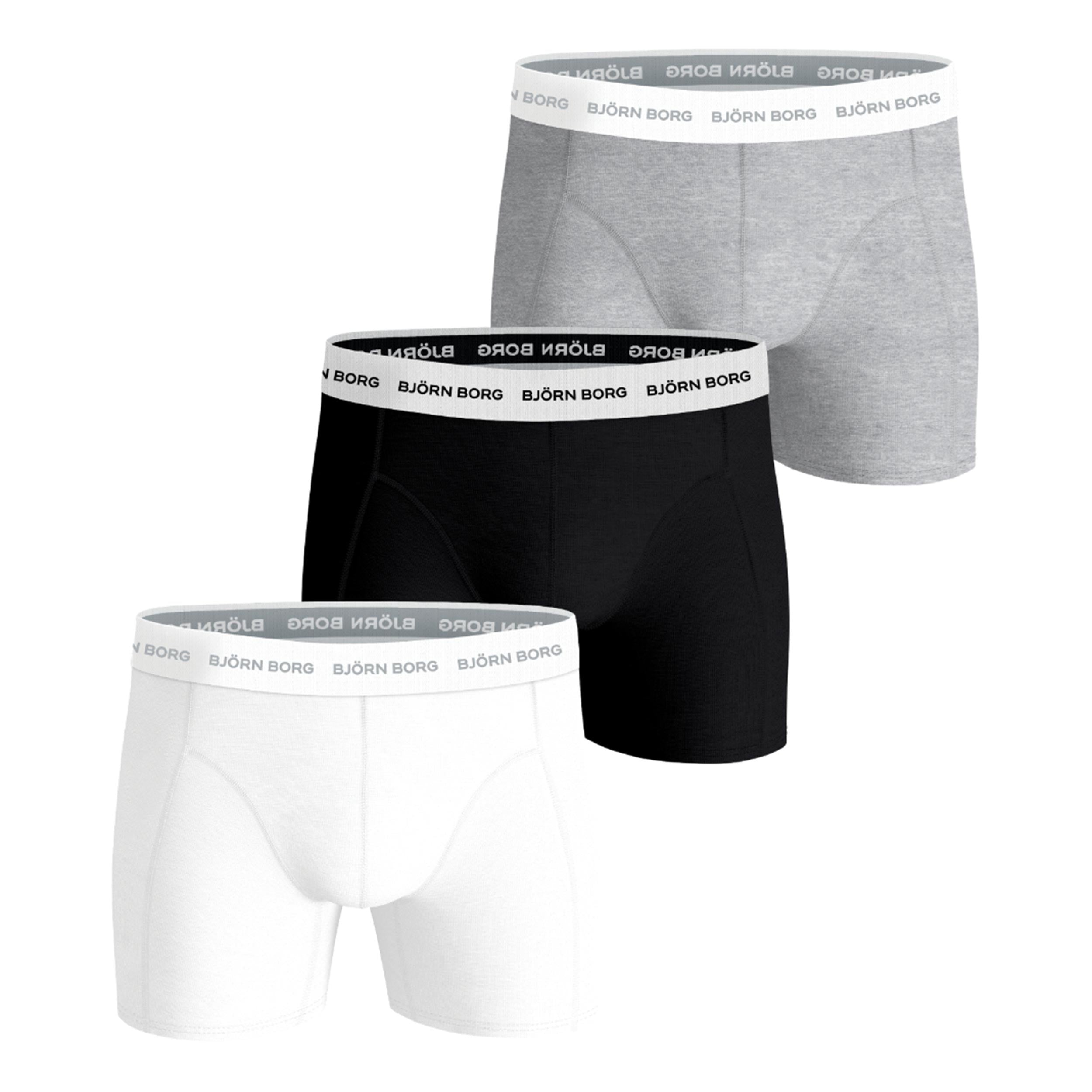 Björn Borg Cotton Stretch Trenýrky 3ks v baleni Muži - černá, vícebarevné