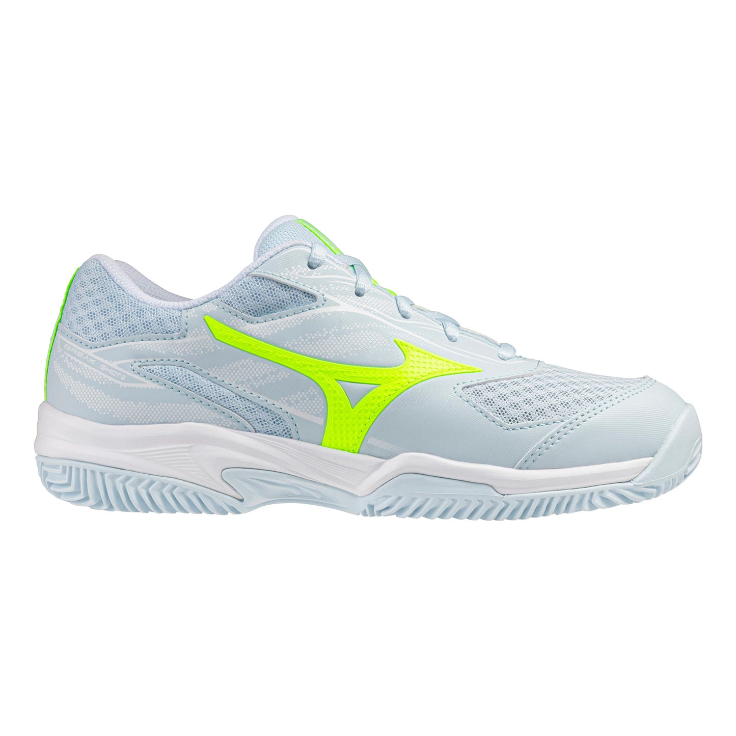 Mizuno Break Shot 5 Obuv na všechny povrchy Dámy-bílá, neonově žlutá