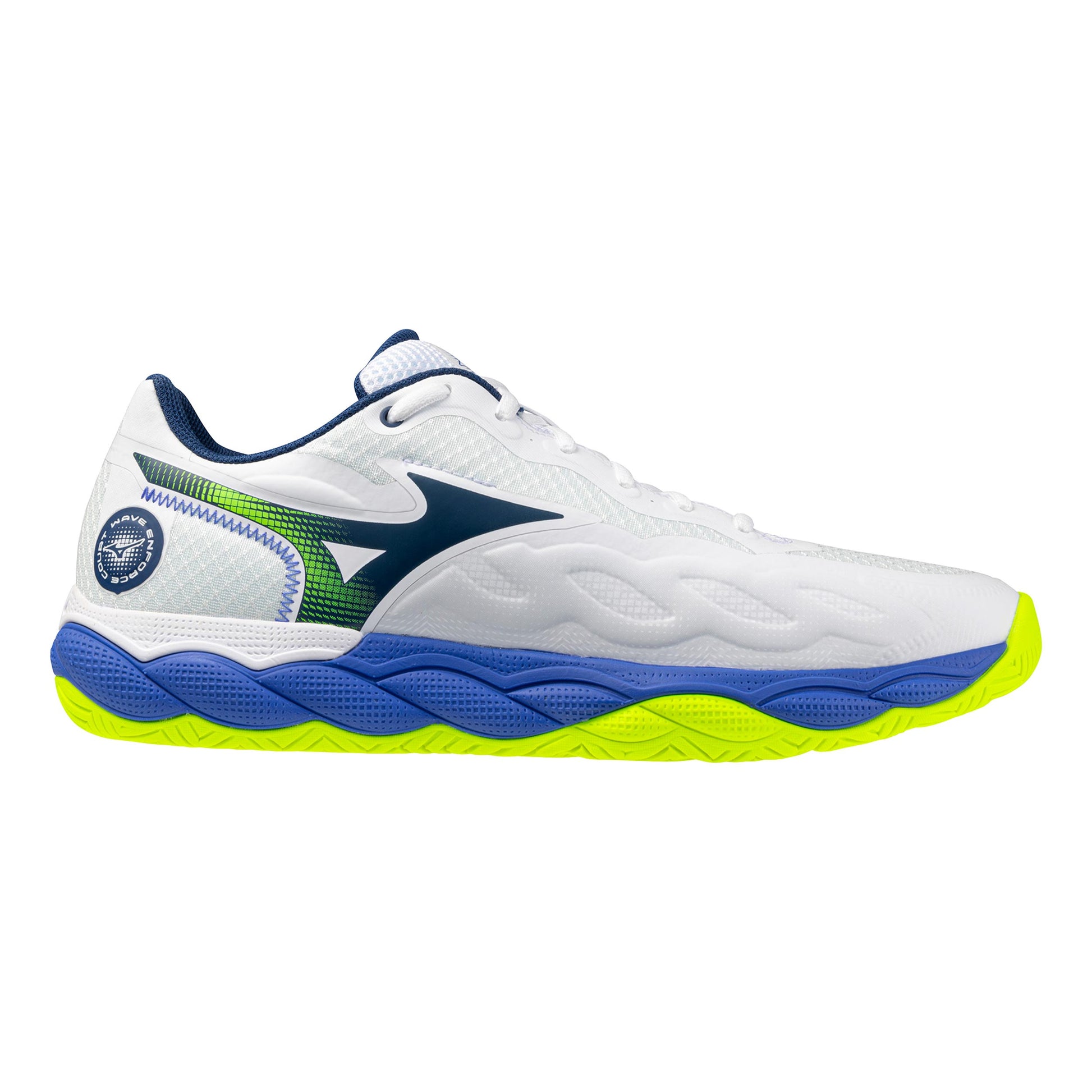 Mizuno Wave Enforce Court Obuv na všechny povrchy Muži - bílá, kobaltová modř