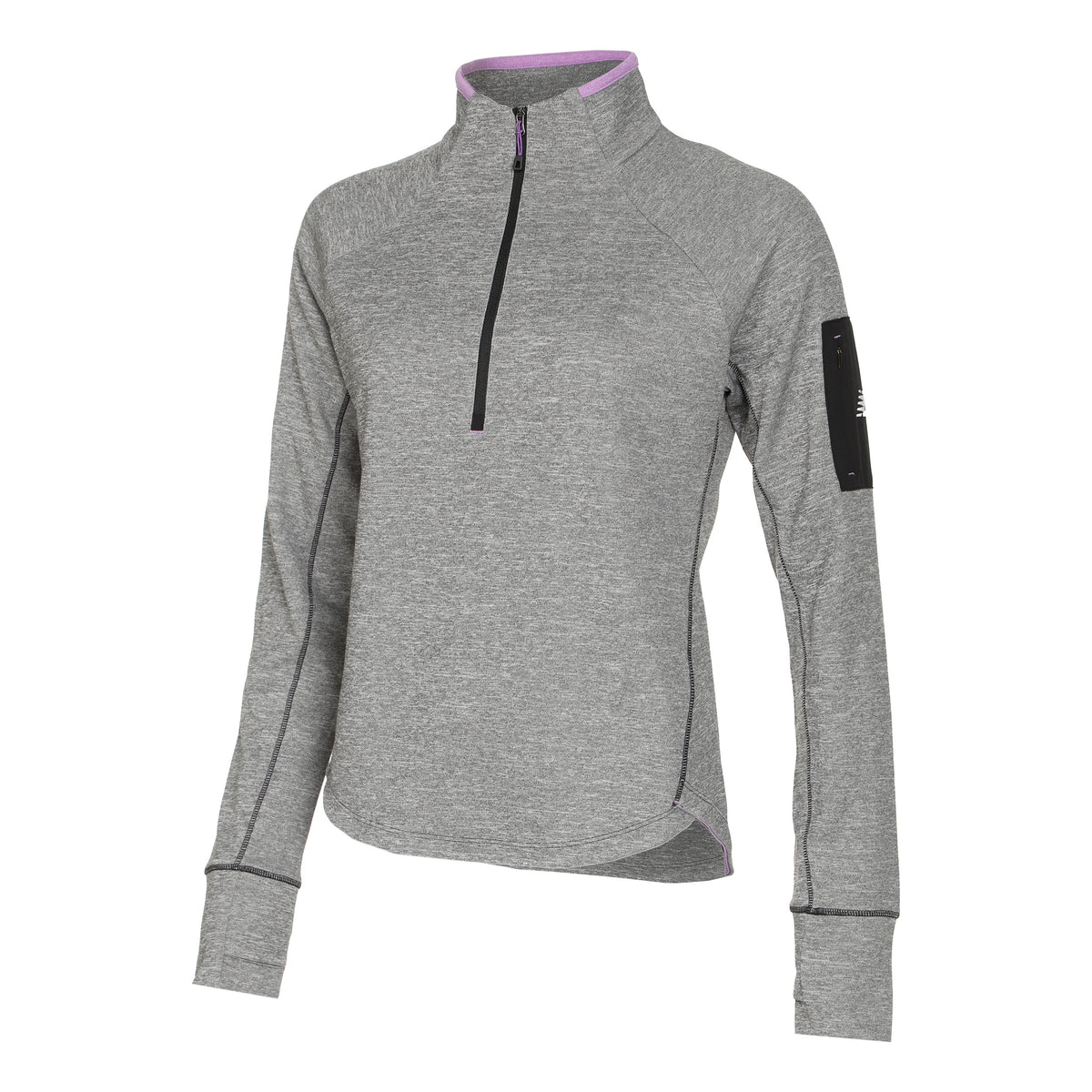 New Balance AT Half-Zip S dlouhým rukávem Dámy - šedá,