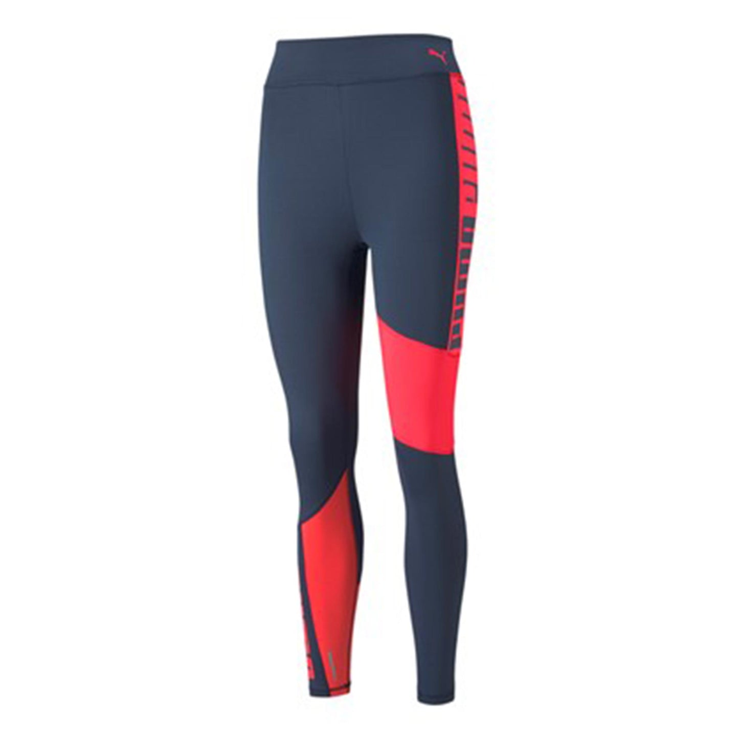 Puma Favorite Logo High Waist Těsné Dámy - tmavě modrá, korálová