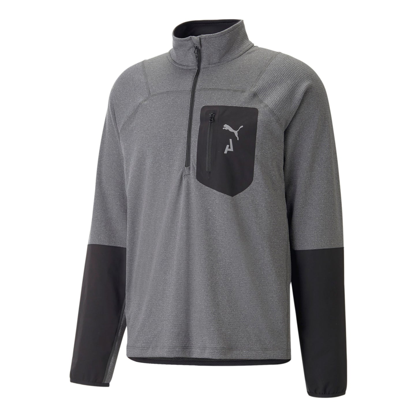 Puma Seasons Raincell Half-Zip Běžecký Top Muži-Šedá,Černá