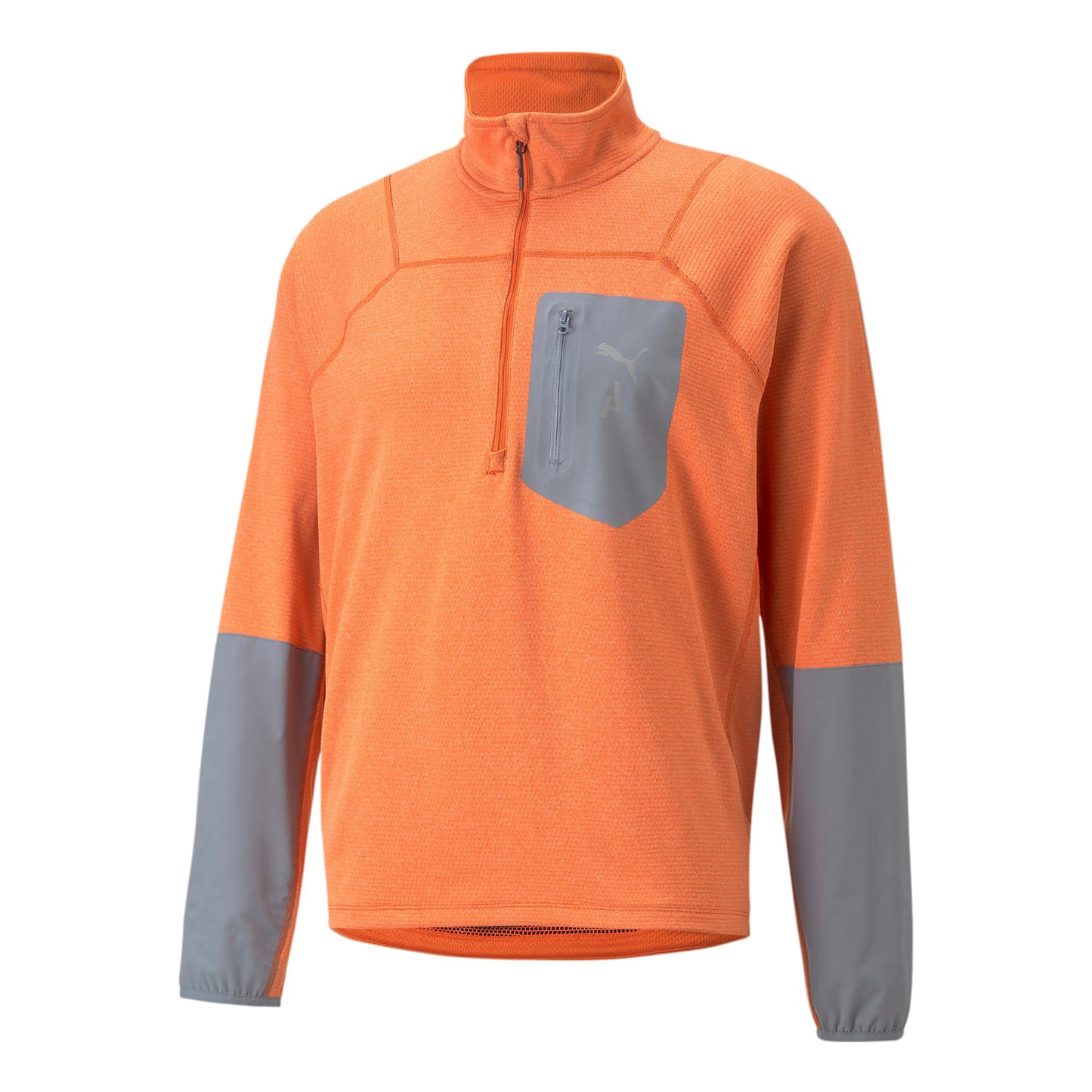 Puma Seasons Raincell Half-Zip Běžecký top Muži - oranžová, šedá
