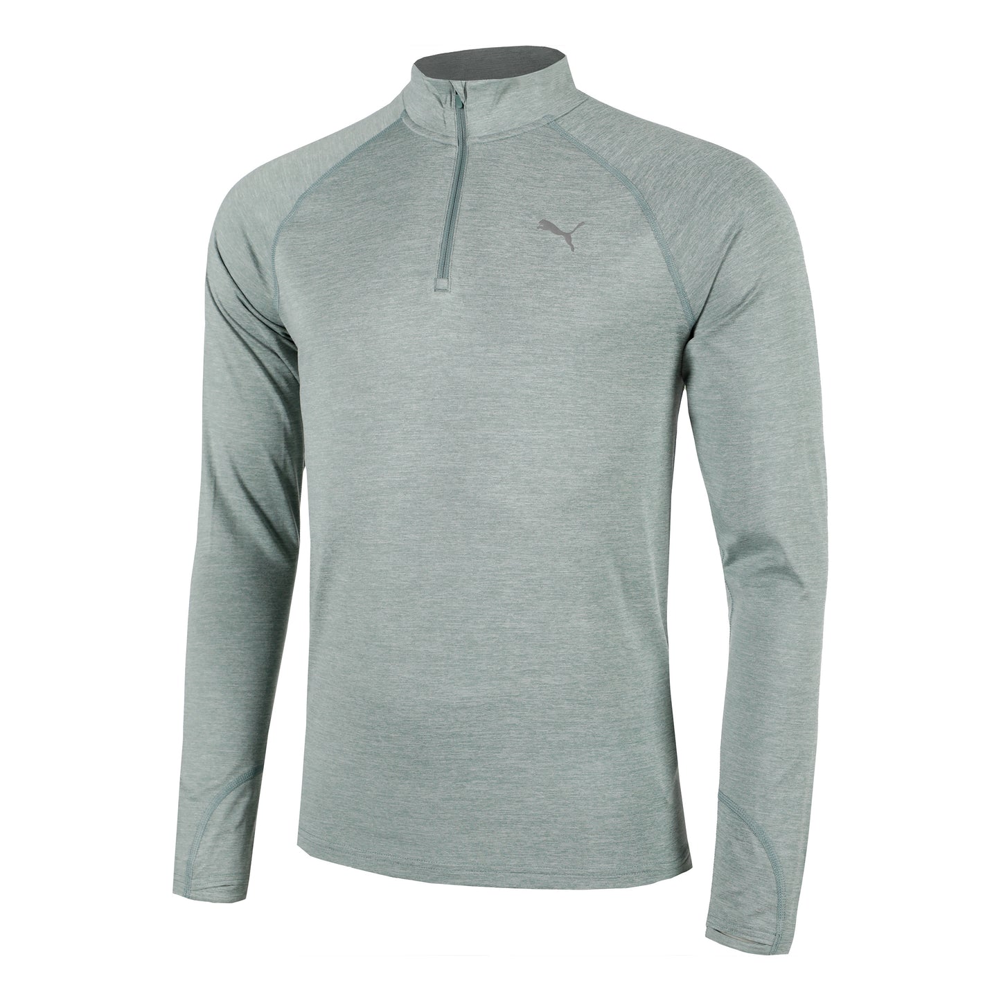 Puma Velocity Cloudspun 1/4 Zip Běžecké tričko Muži - zelená,