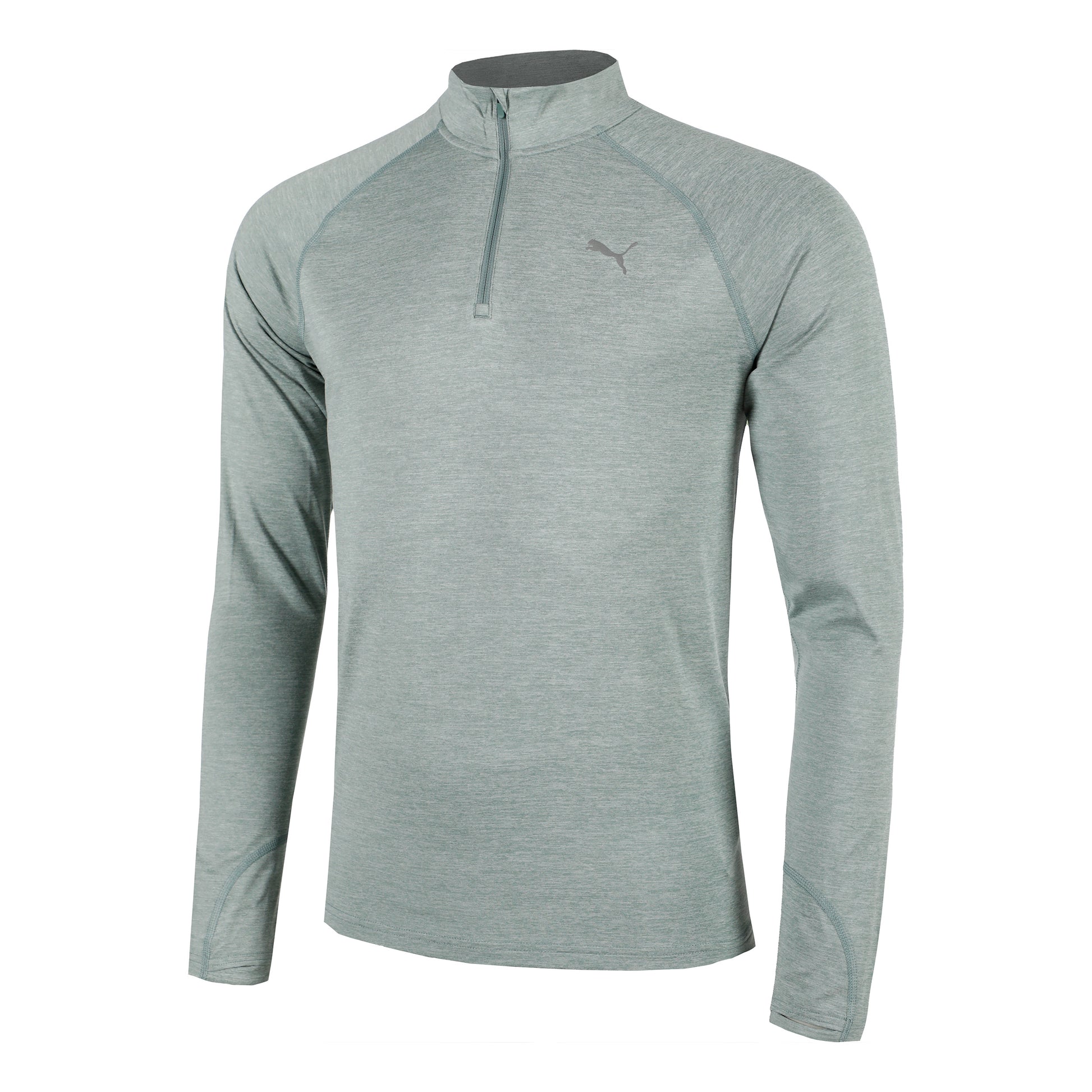Puma Velocity Cloudspun 1/4 Zip Běžecké tričko Muži - zelená,