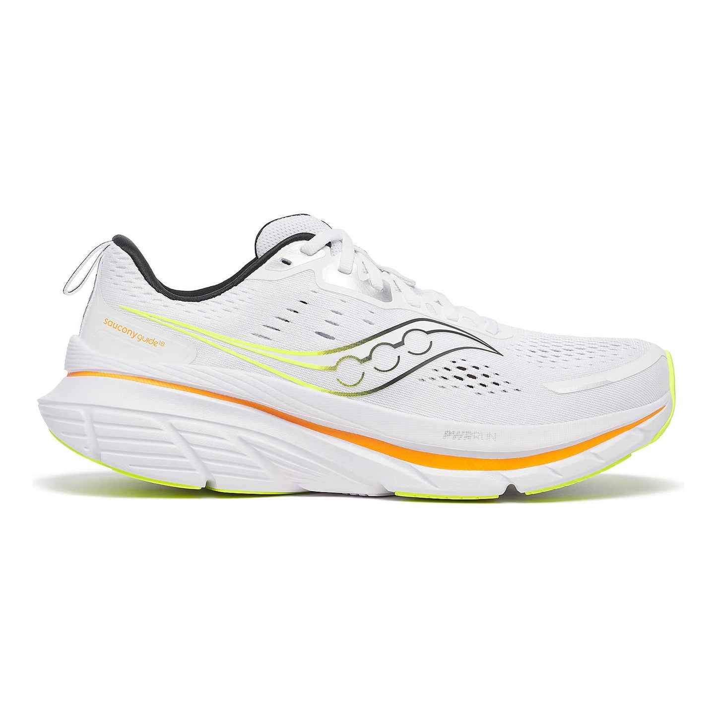 Saucony Guide 18 Stabilní obuv Muži - bílá, oranžová