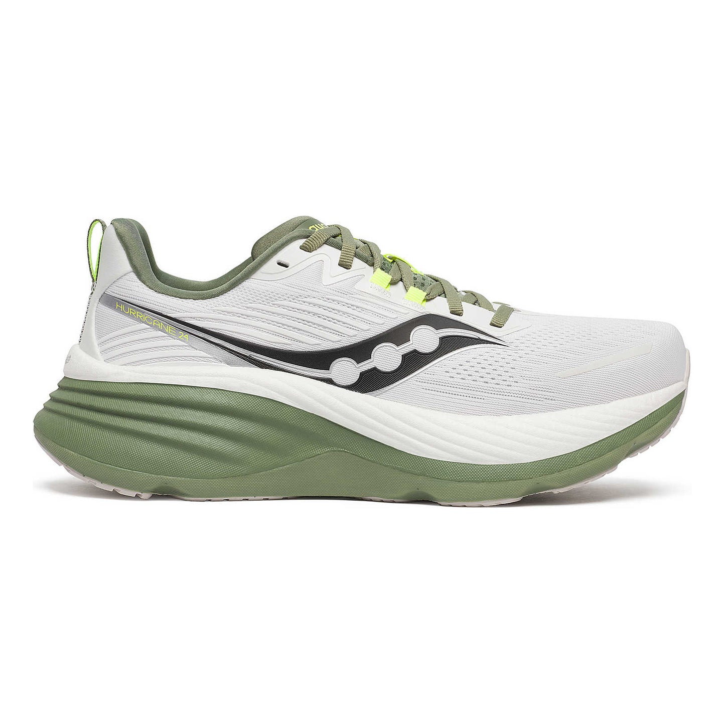 Saucony Hurricane 24 Stabilní obuv Muži - bílá, olivová