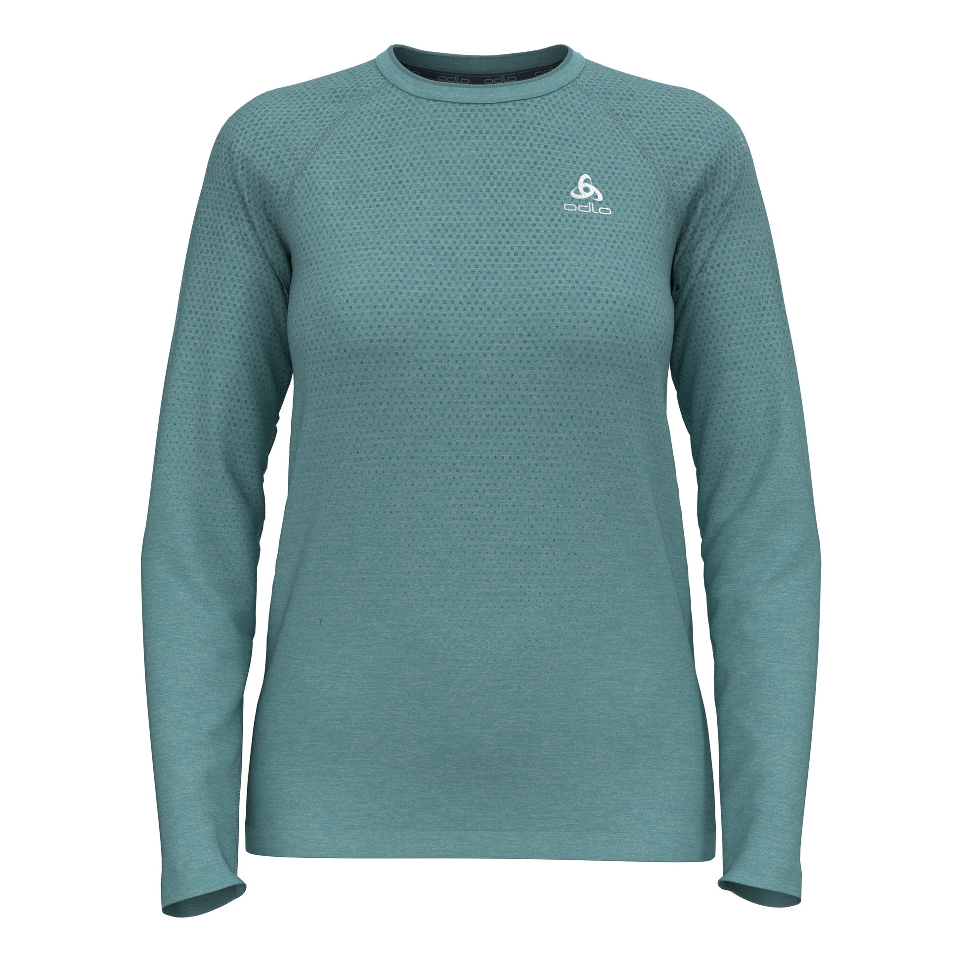 Odlo Essential Seamless Crew Neck S Dlouhým Rukávem Dámy-Tyrkysová