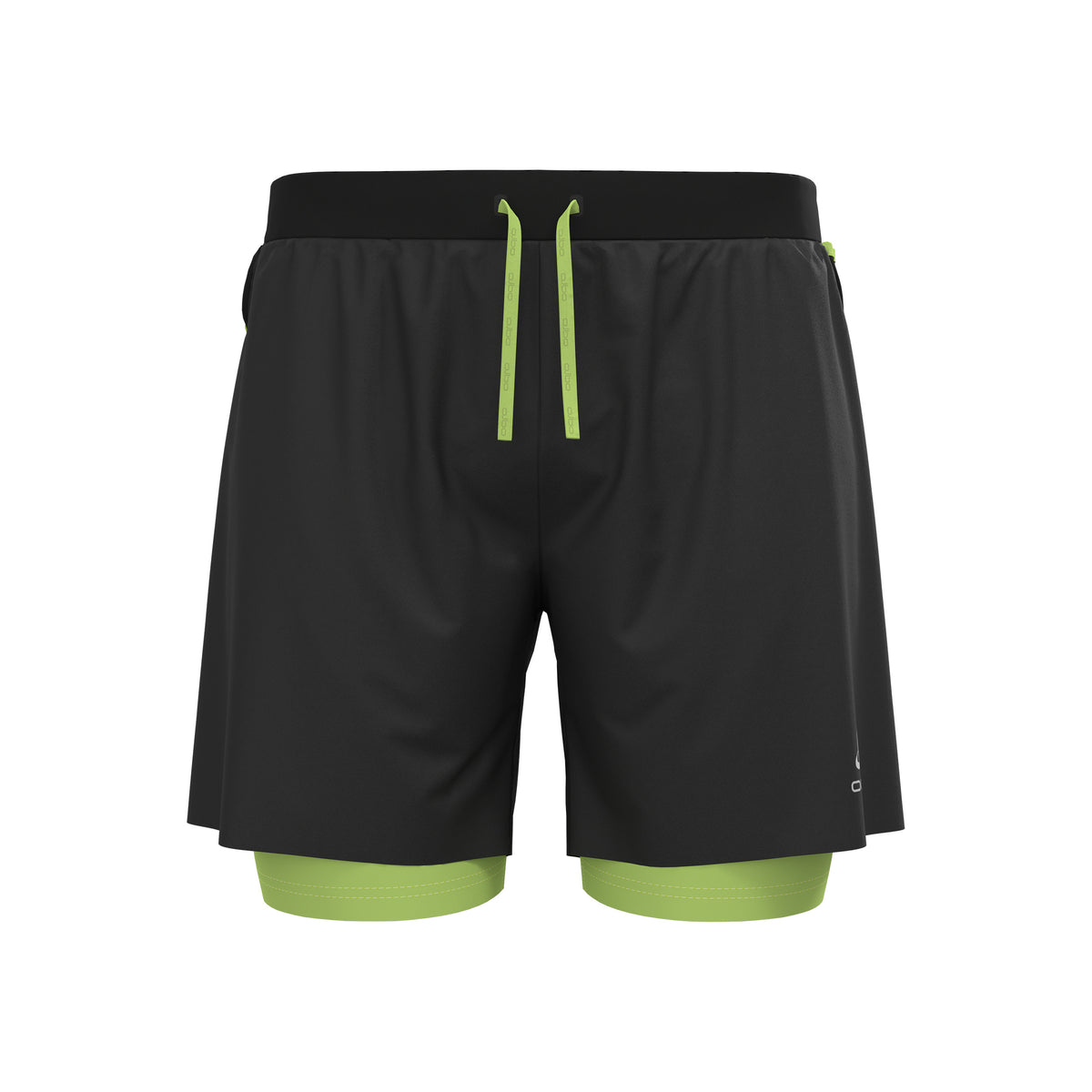 Odlo X-Alp Trail 6inch 2in1 Běžecké šortky Muži - černá, světle zelená