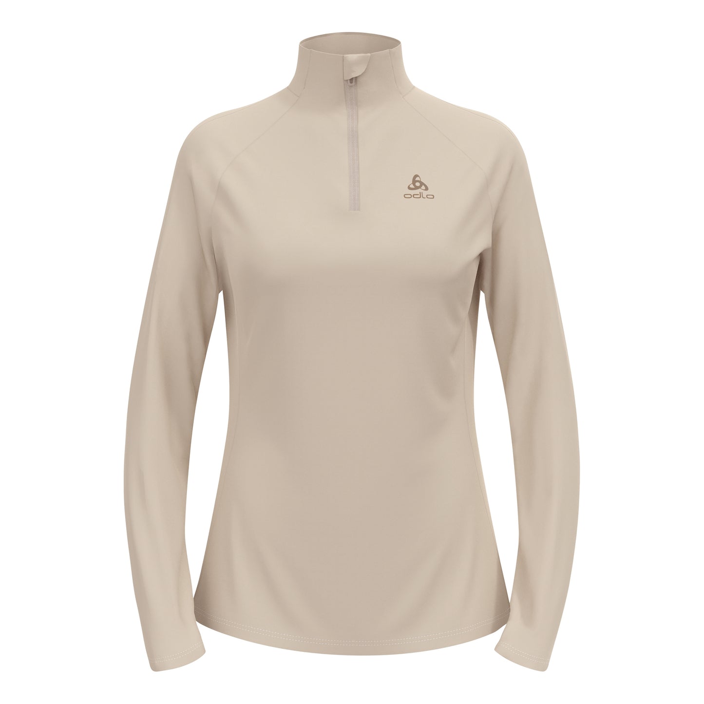 Odlo Essential Ceramiwarm Mid Layer 1/2 Zip Běžecké Tričko Dámy-Krémová