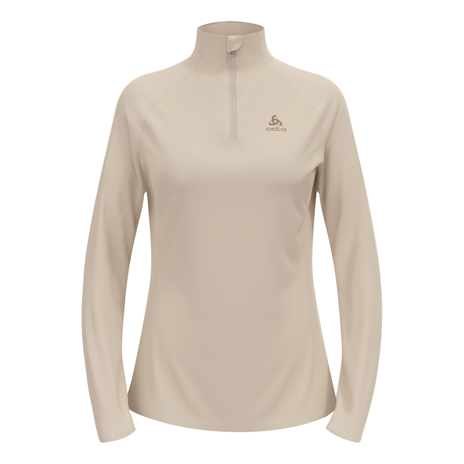 Odlo Essential Ceramiwarm Mid Layer 1/2 Zip Běžecké Tričko Dámy-Krémová
