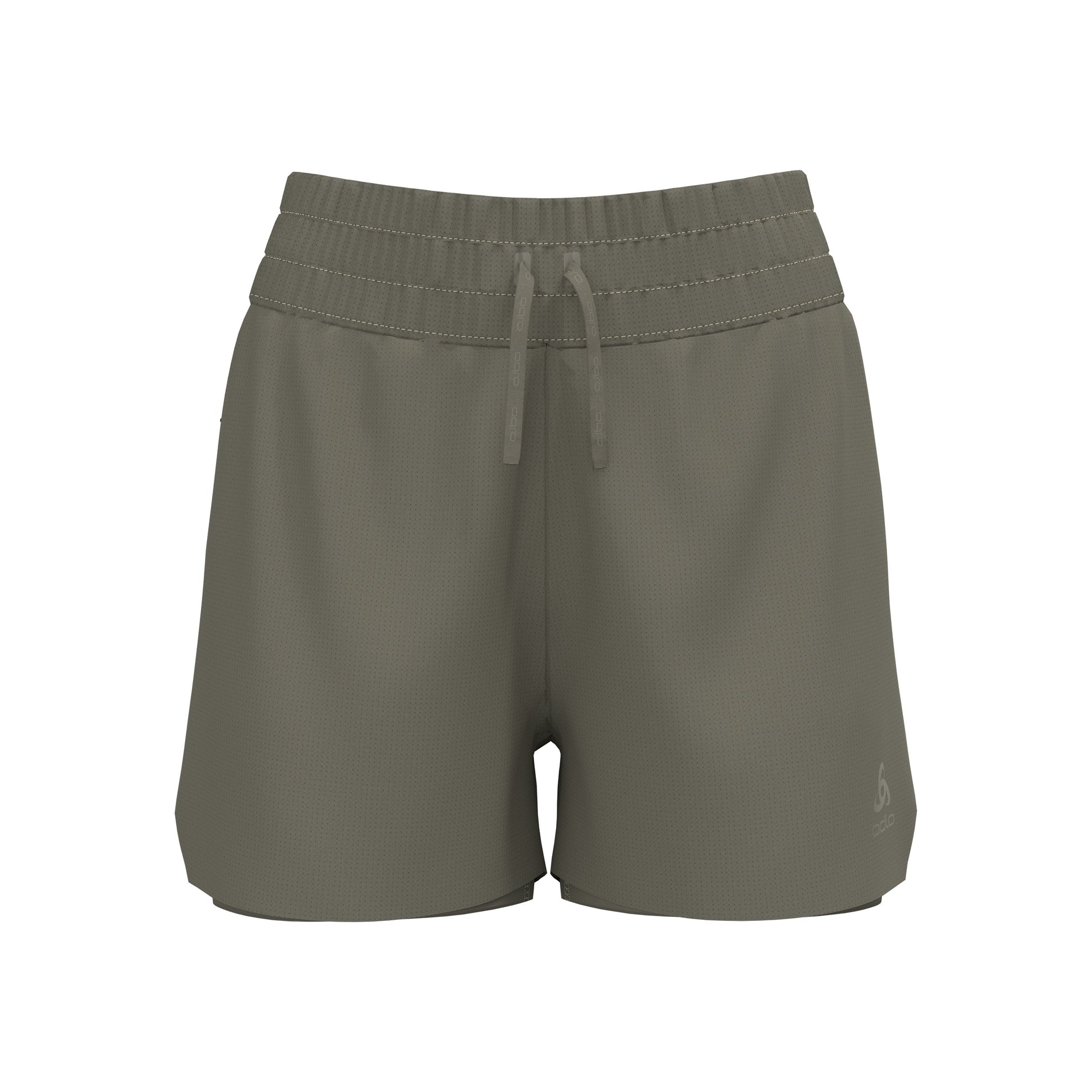 Odlo Zeroweight 3in 2in1 Běžecké šortky Dámy - khaki,