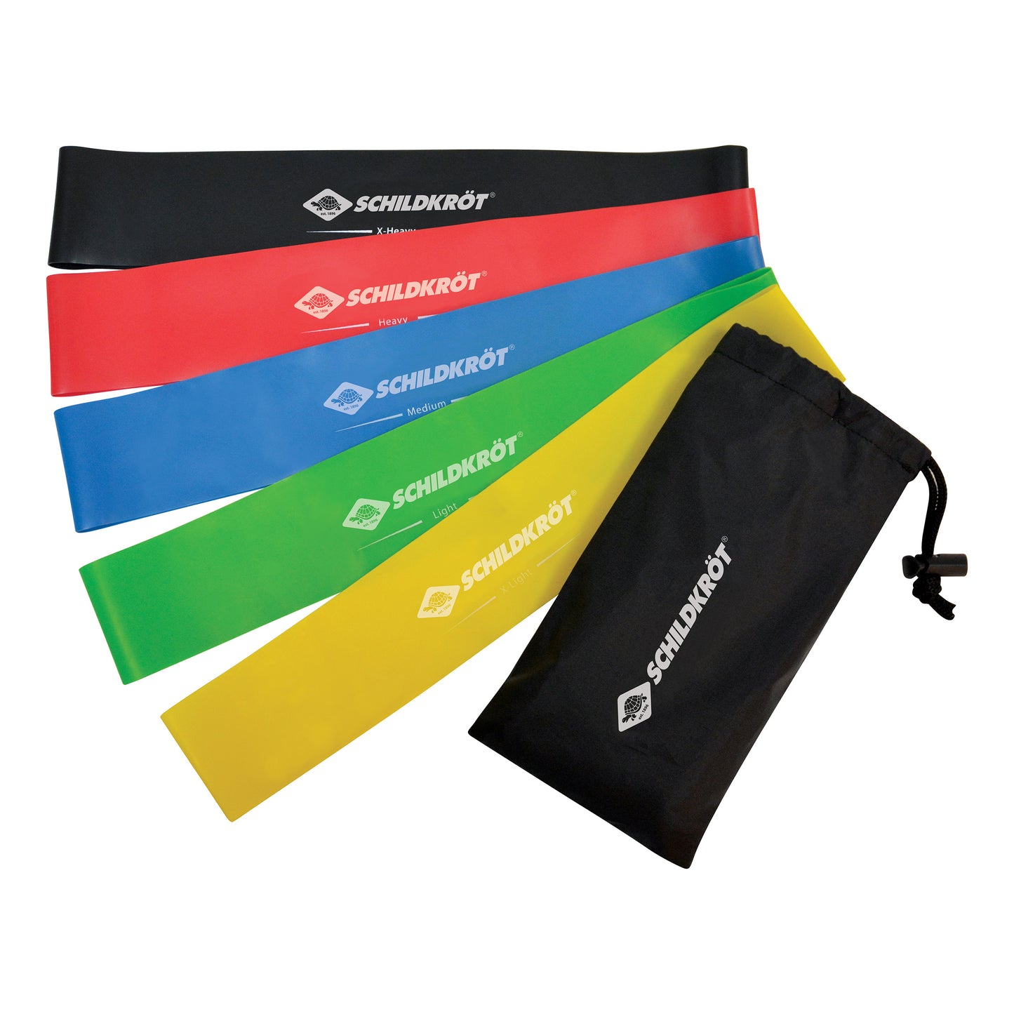 Schildkröt Fitness Mini Resistance Fitnessband 5er Set Bänder-Vícebarevné