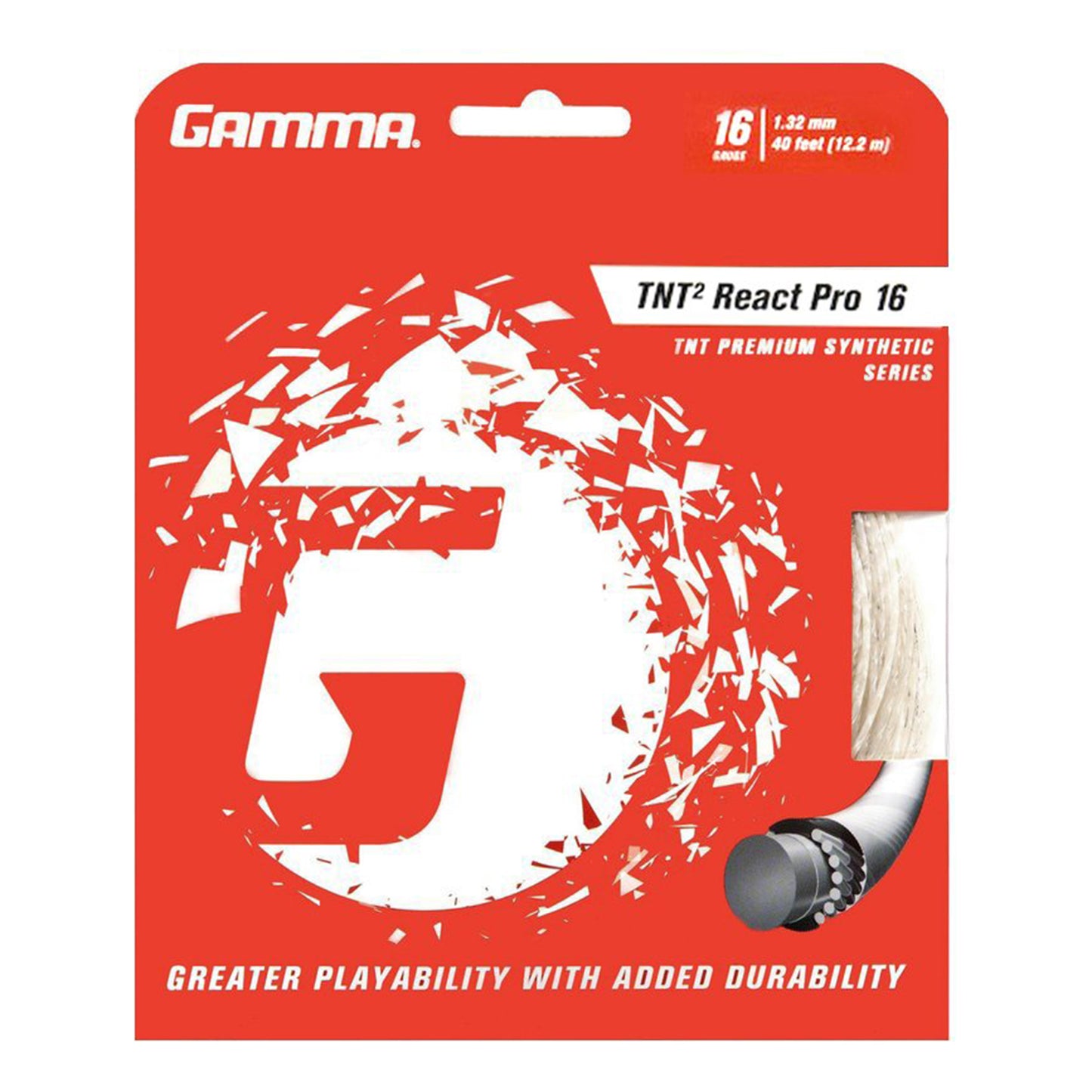 Gamma TNT² React Pro Výpletová Sada 12,2m-Bílá