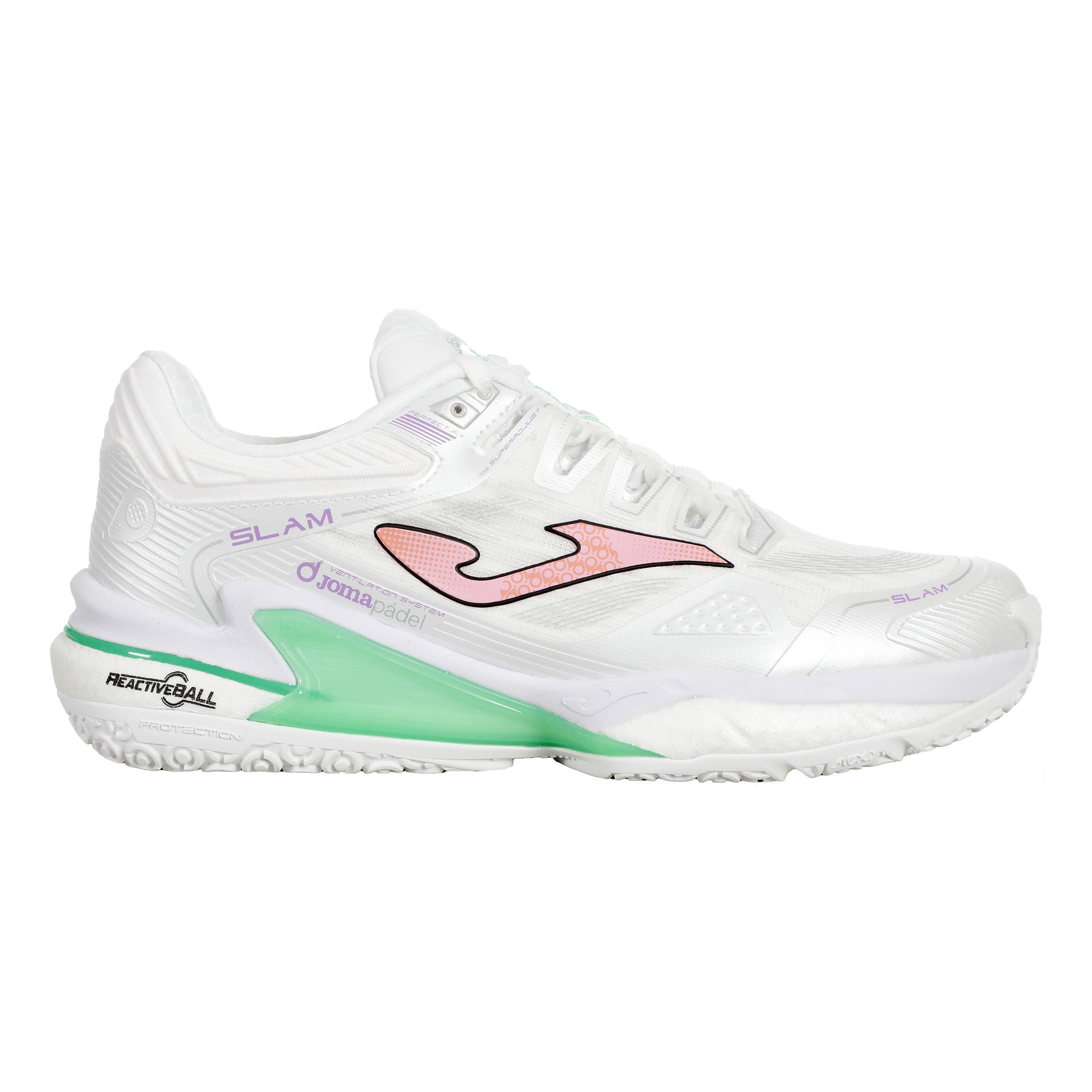 Joma Slam Obuv Na Padel Dámy-Bílá,Růžová