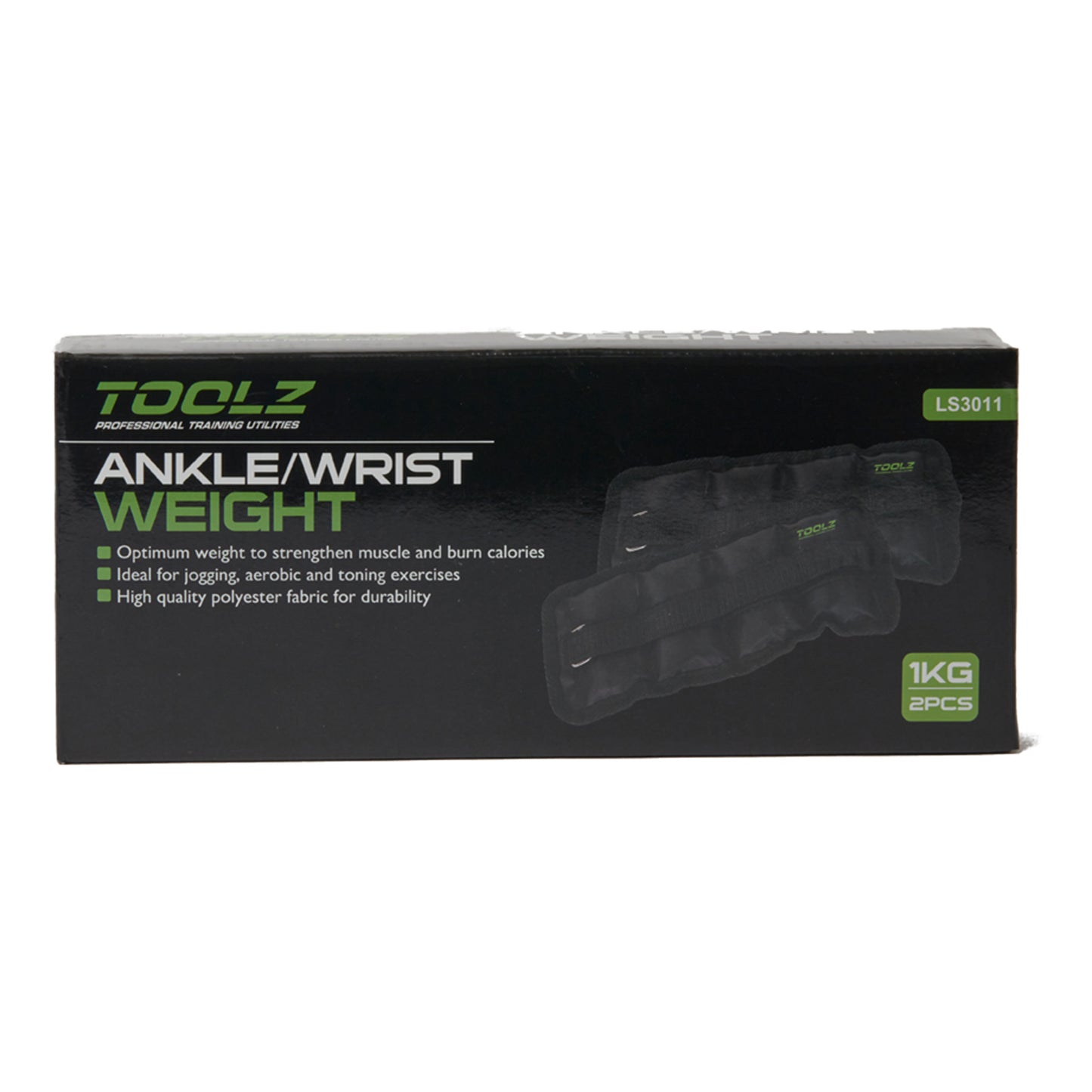 TOOLZ Wrist/Ankle Weight 1kg-2pcs Manžety Se Závažím-Černá