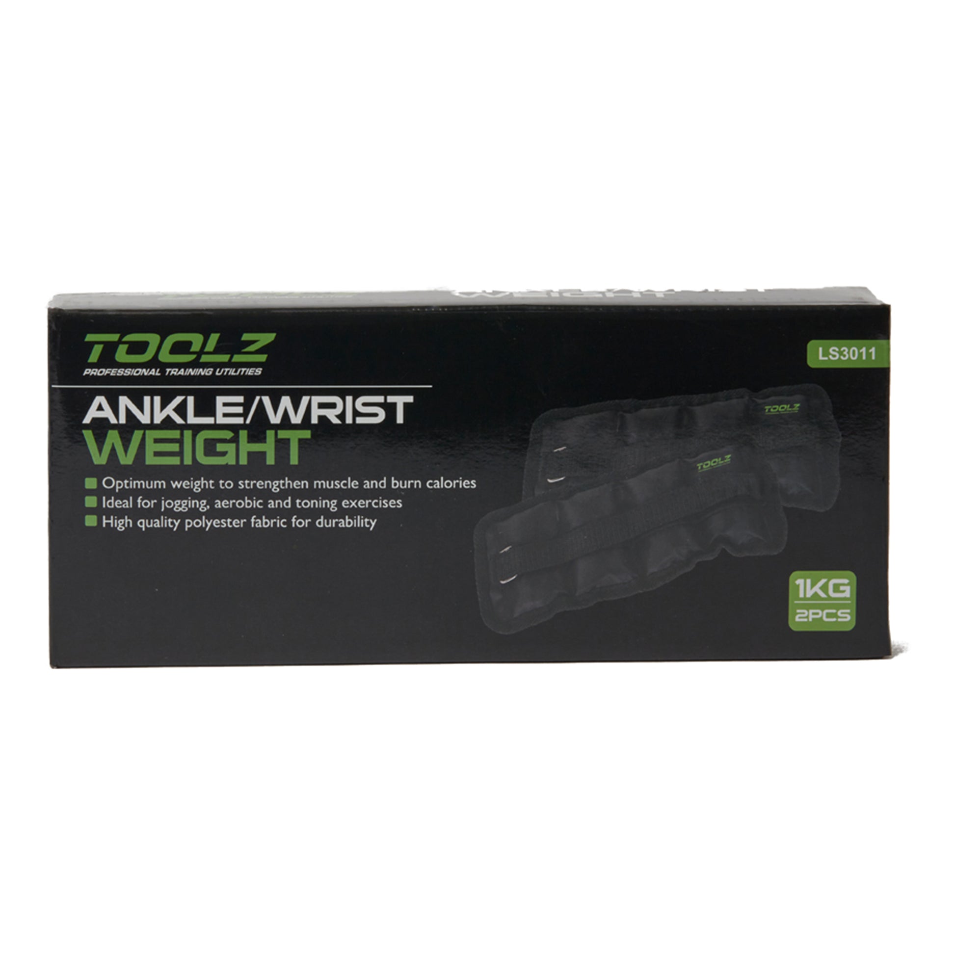 TOOLZ Wrist/Ankle Weight 1kg-2pcs Manžety Se Závažím-Černá
