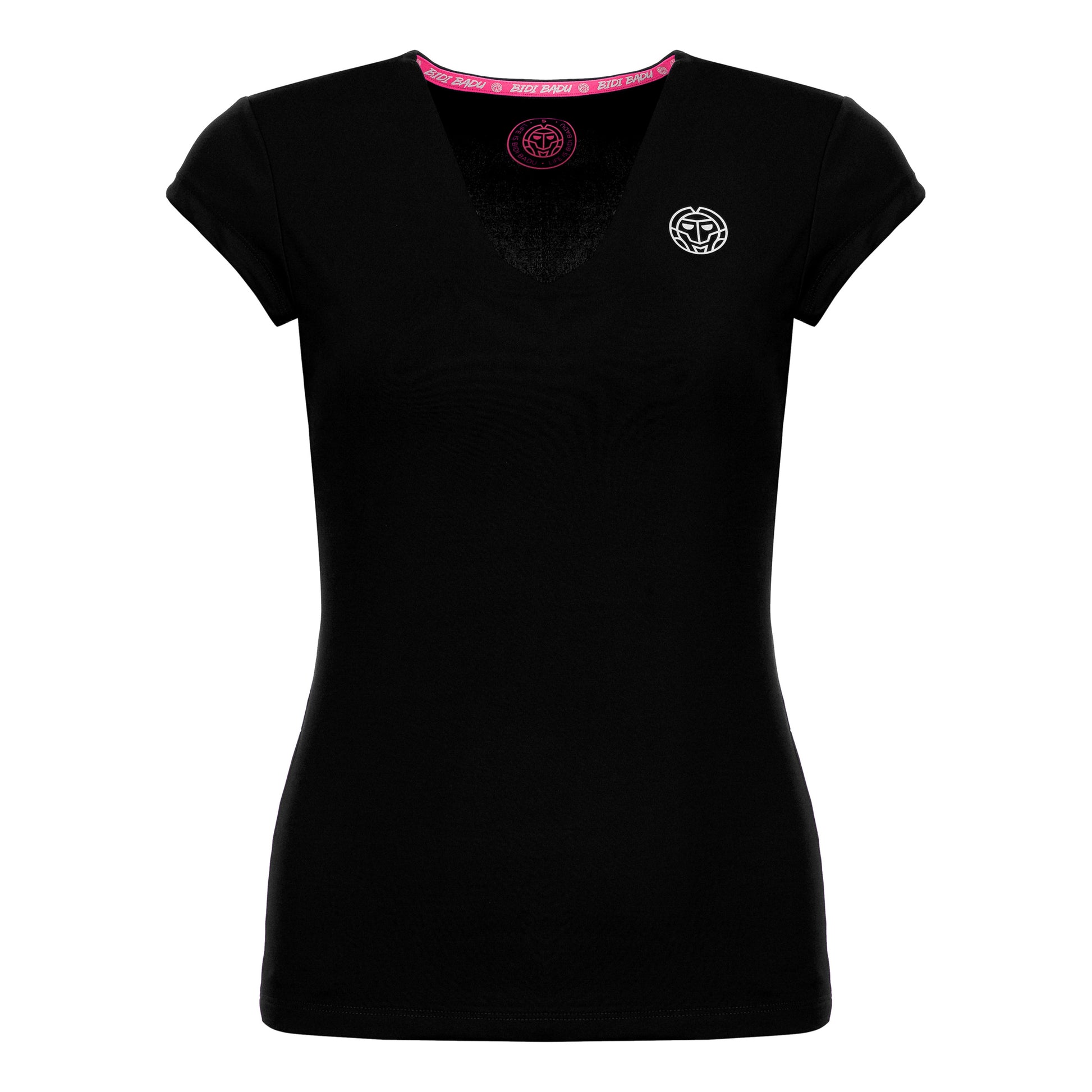 BIDI BADU Bella 2.0 Tech V-Neck Tričko Dámy - černá, bílá