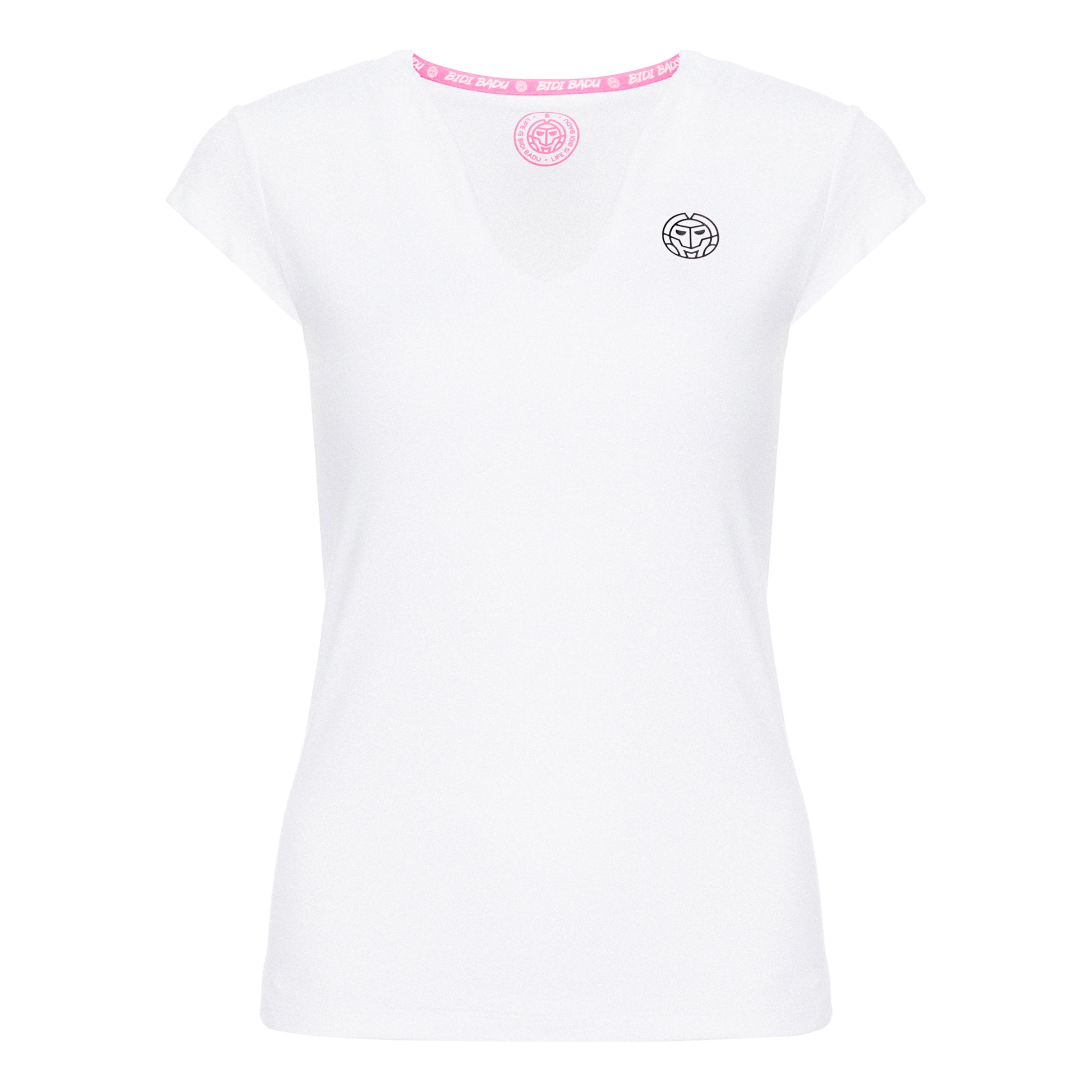 BIDI BADU Bella 2.0 Tech V-Neck Tričko Dámy - bílá, černá