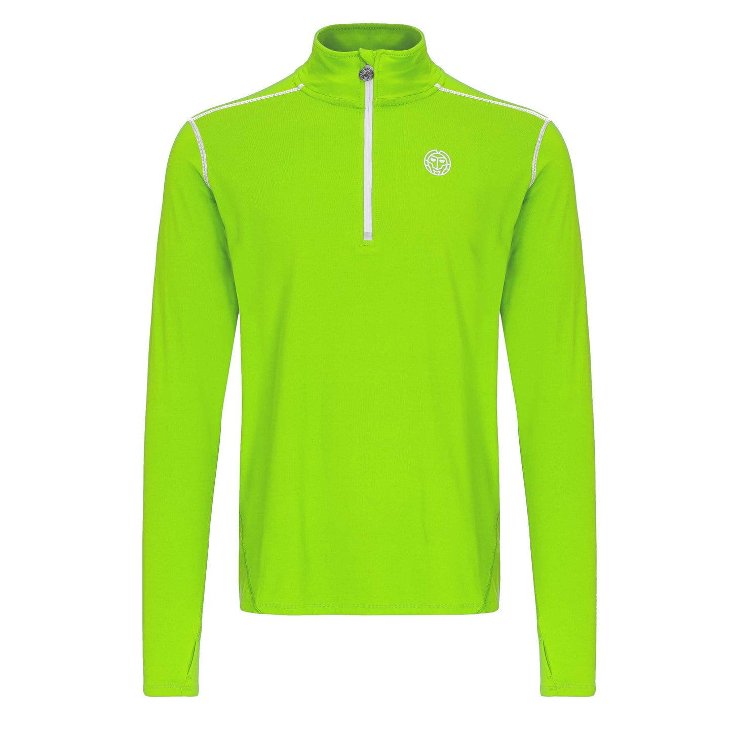 BIDI BADU Zac Tech Half Zip S Dlouhým Rukávem Muži-Neonově Zelená,Bílá