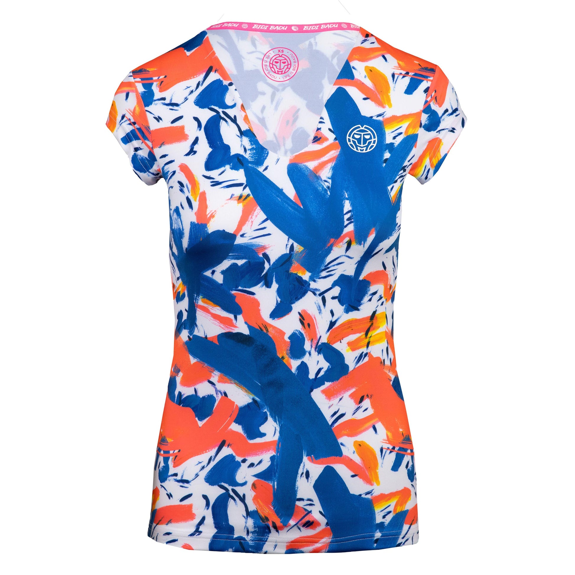BIDI BADU Bella 2.0 Tech V-Neck Tričko Dámy-Tmavě Modrá,Vícebarevné