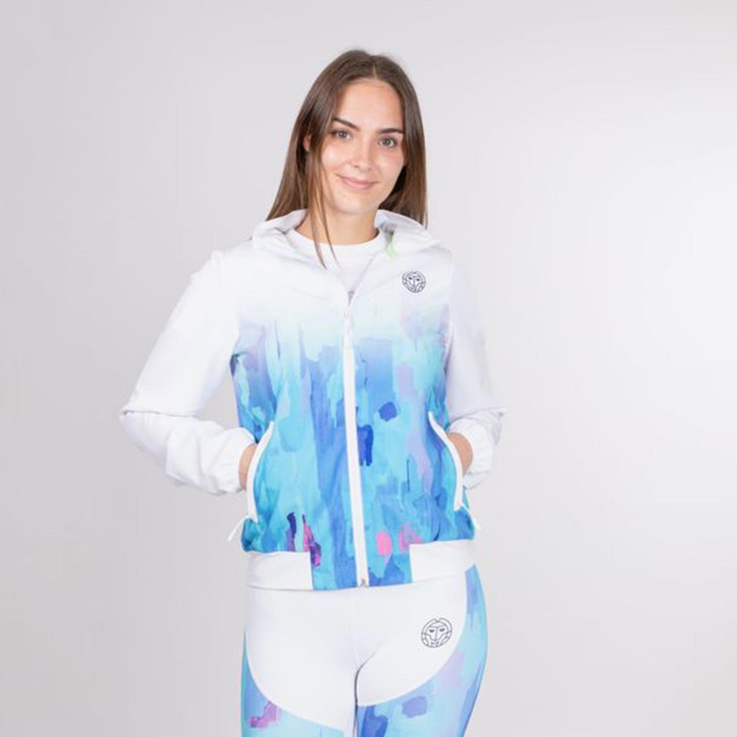 BIDI BADU Gene Tech Tréninková Bunda Dámy-Bílá,Modrá