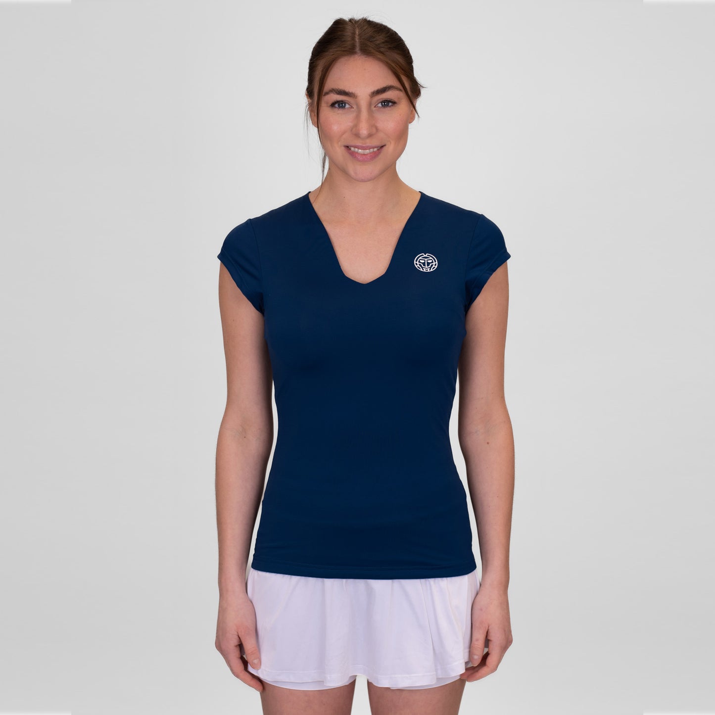 BIDI BADU Crew V-Neck Tričko Dámy-Tmavě Modrá