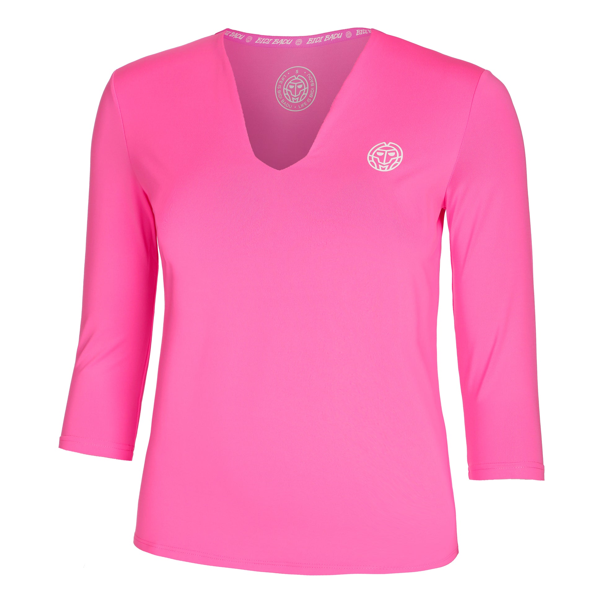 BIDI BADU Crew V-Neck S Dlouhým Rukávem Dámy-Růžová