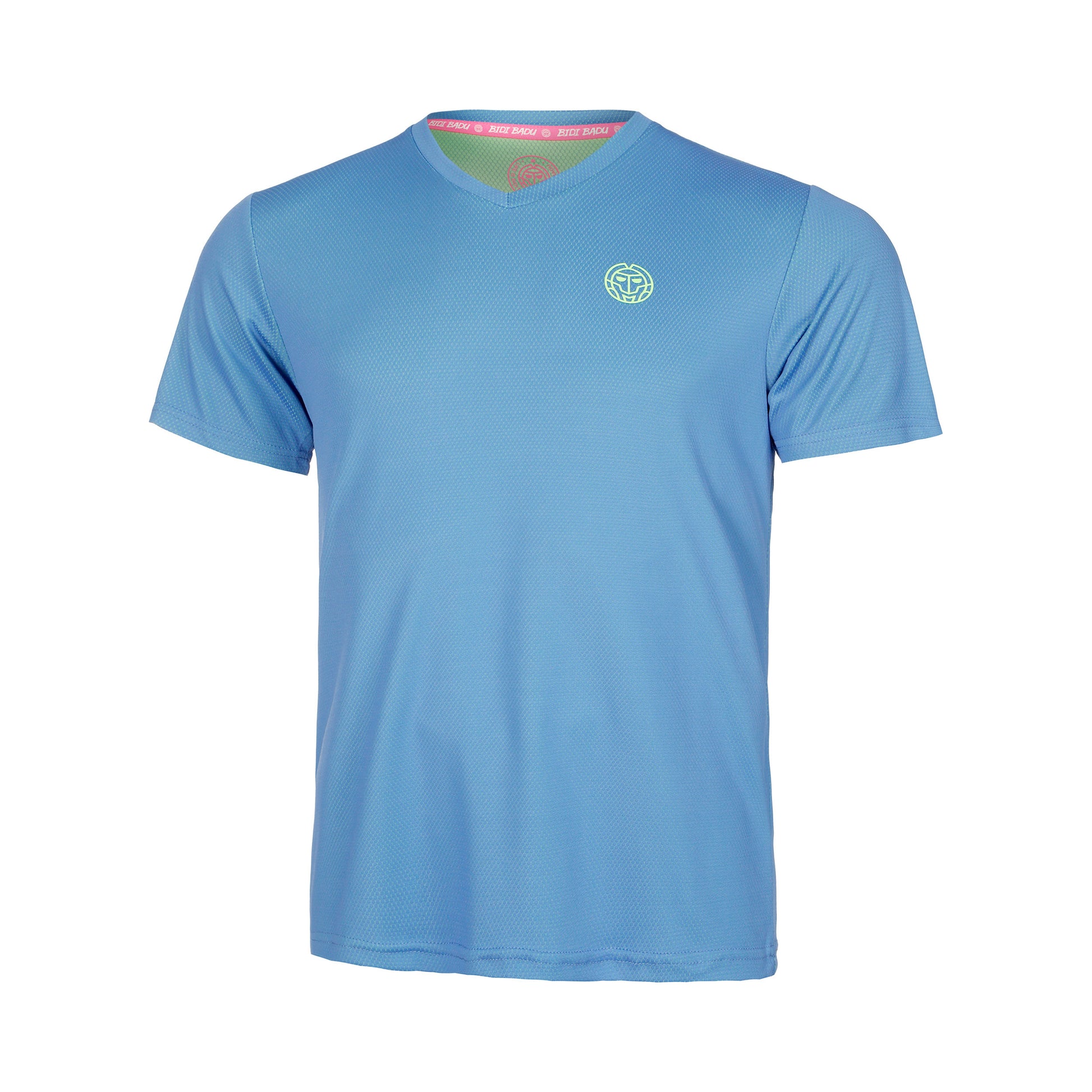 BIDI BADU Crew Inside Out V-Neck Tričko Chlapci-Modrá,Neonově Zelená