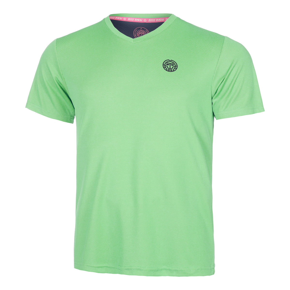 BIDI BADU Crew Inside Out V-Neck Tričko Muži-Neonově Zelená,Tmavě Modrá