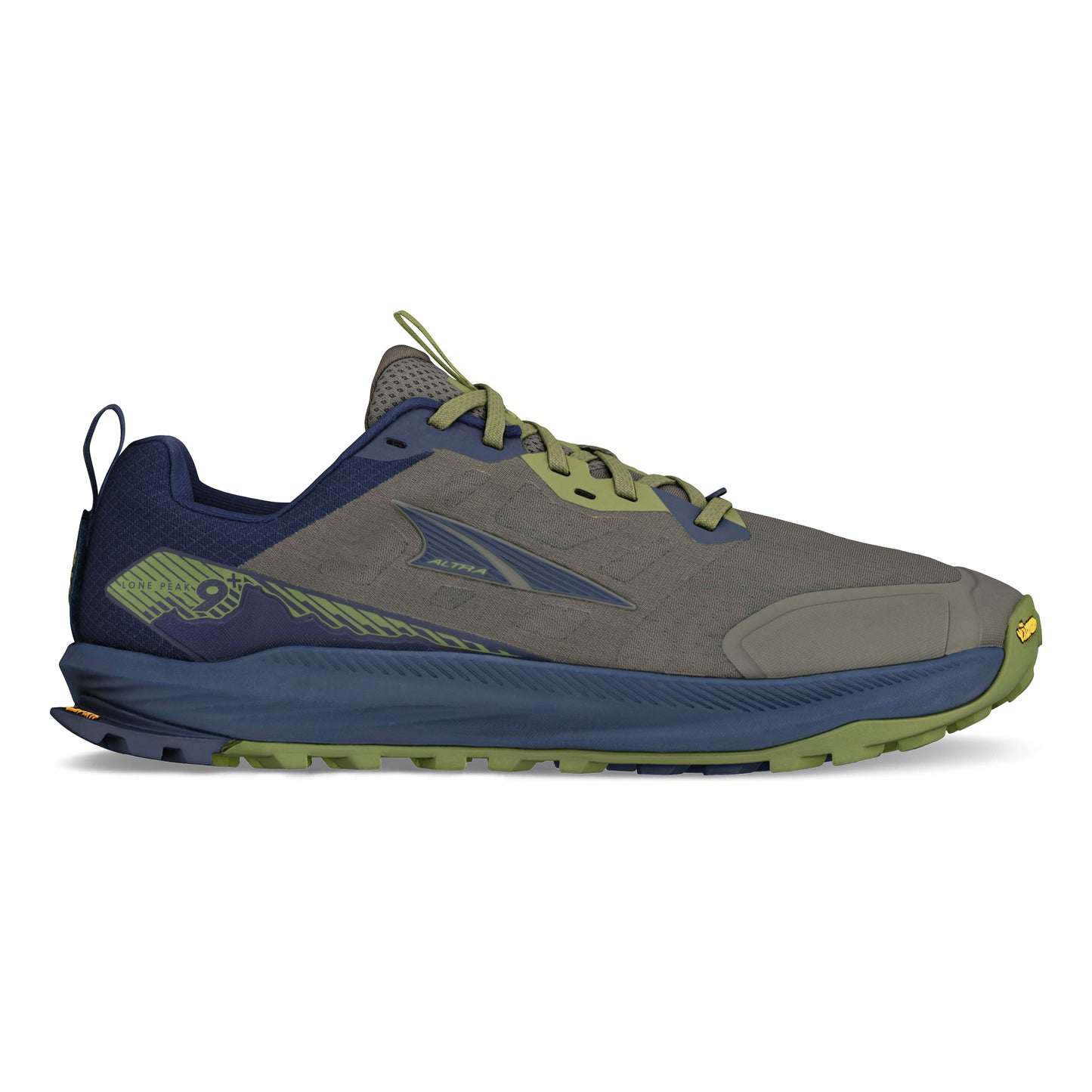 Altra Lone Peak 9+ Obuv pro měkčí povrch,žádný asfalt Muži - olivová,