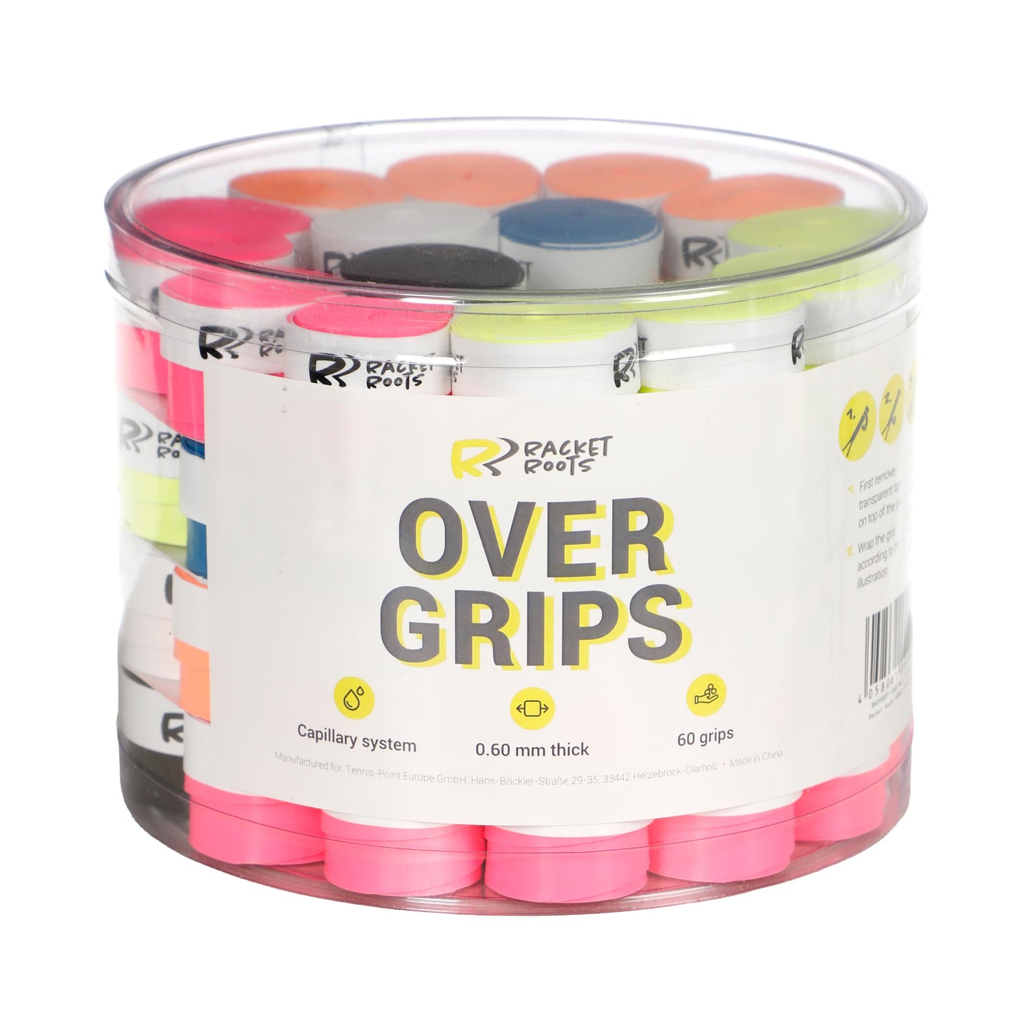 Racket Roots Overgrip 60ks Box-Vícebarevné