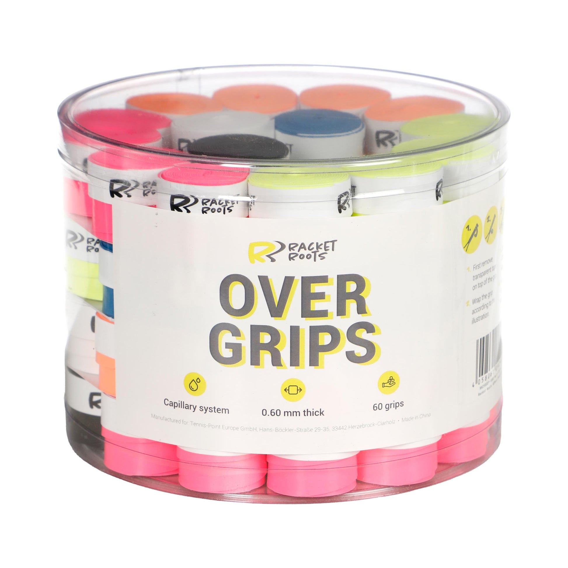 Racket Roots Overgrip 60ks Box-Vícebarevné