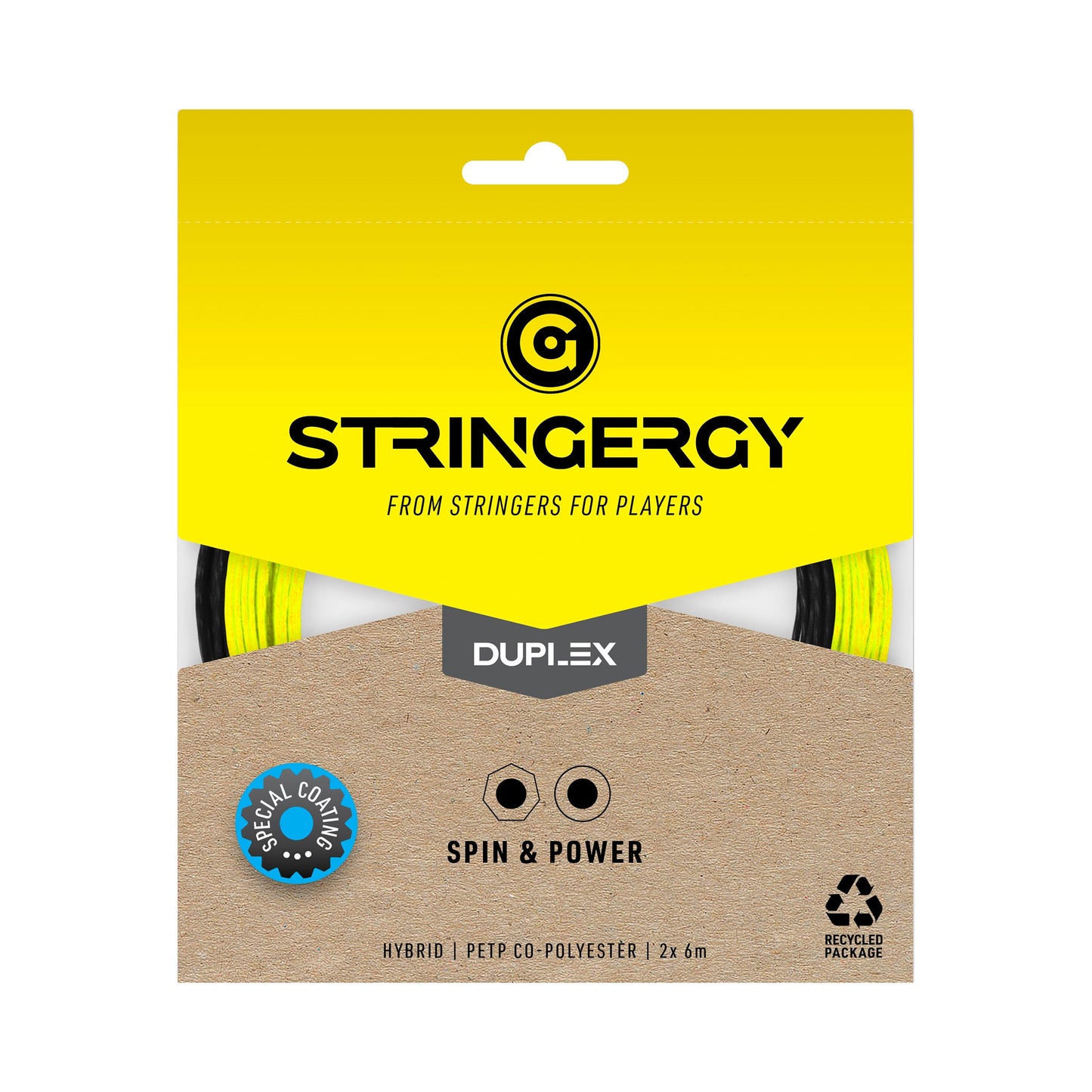 Stringergy Duplex Výpletová Sada 2x 6m-Černá,Žlutá
