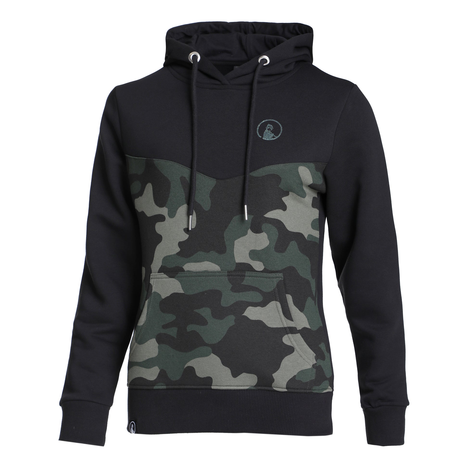 Quiet Please Camou Glitter Hoody Dámy - černá, khaki