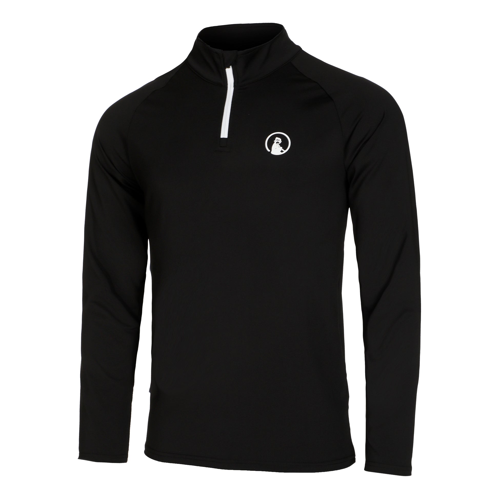 Quiet Please Big Serve 1/4 Zip S Dlouhým Rukávem Muži-Černá,Bílá