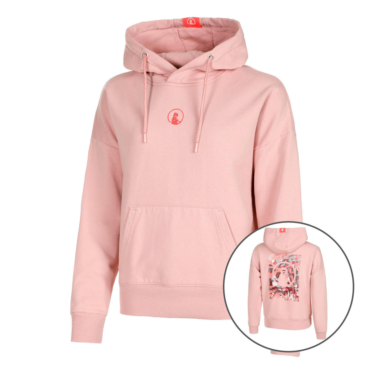 Quiet Please Sketchy Hoody Dámy - stará růžová, červená
