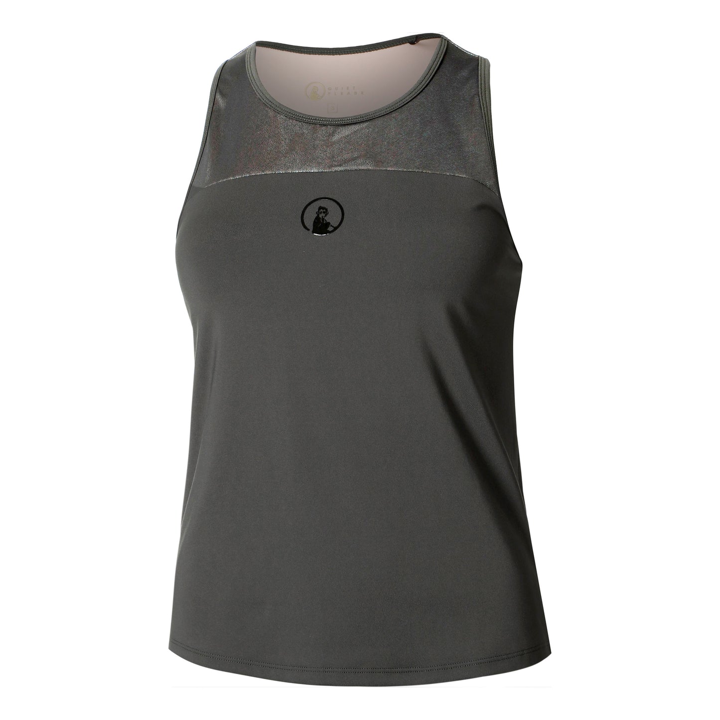 Quiet Please Sparkle Racerback Sportovní Tílko Dámy-Antrazitová