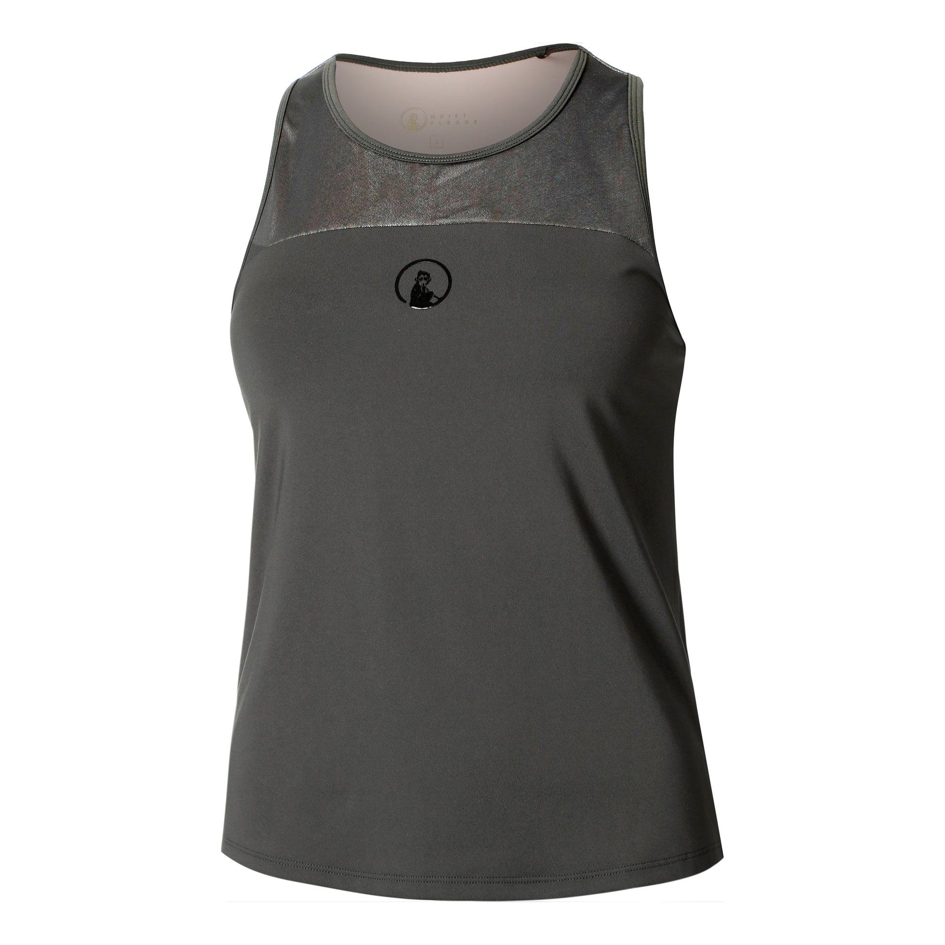 Quiet Please Sparkle Racerback Sportovní Tílko Dámy-Antrazitová