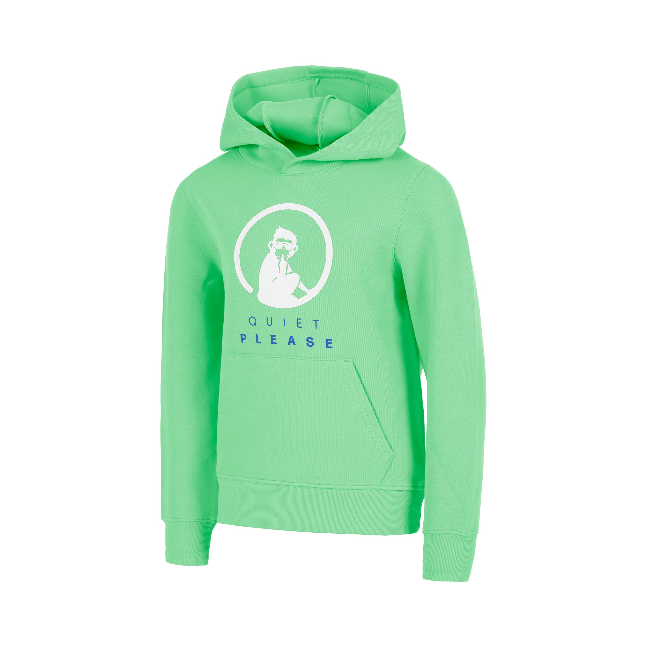 Quiet Please Joy Baseline Logo Hoody Chlapci - zelená, bílá