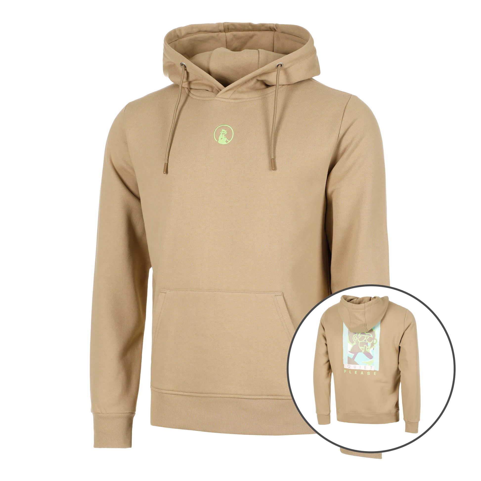 Quiet Please Wild Collage Hoody Muži-Béžová,Vícebarevné