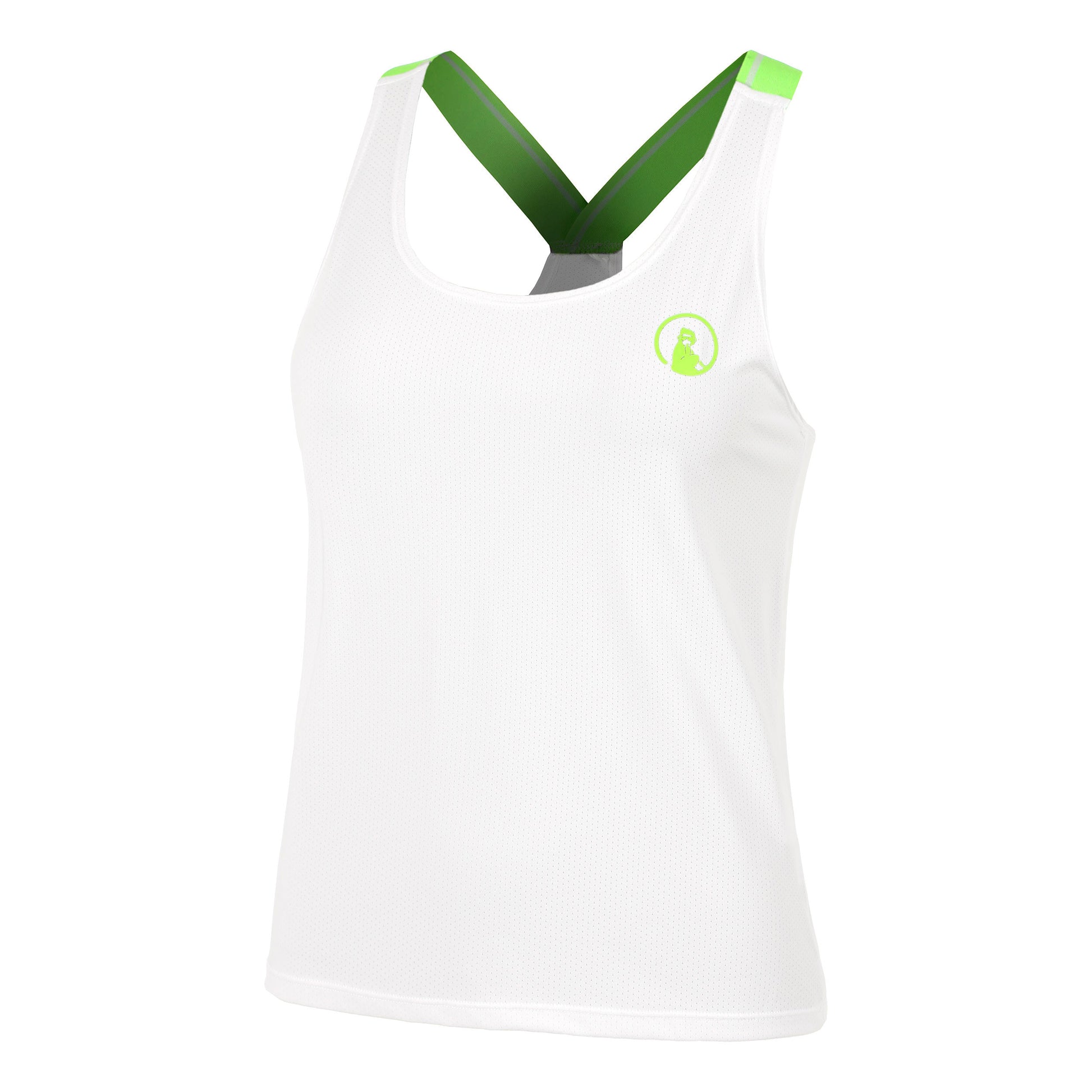 Quiet Please Wild Serve & Volley 2.0 Sportovní Tílko Dámy-Bílá,Neonově Zelená